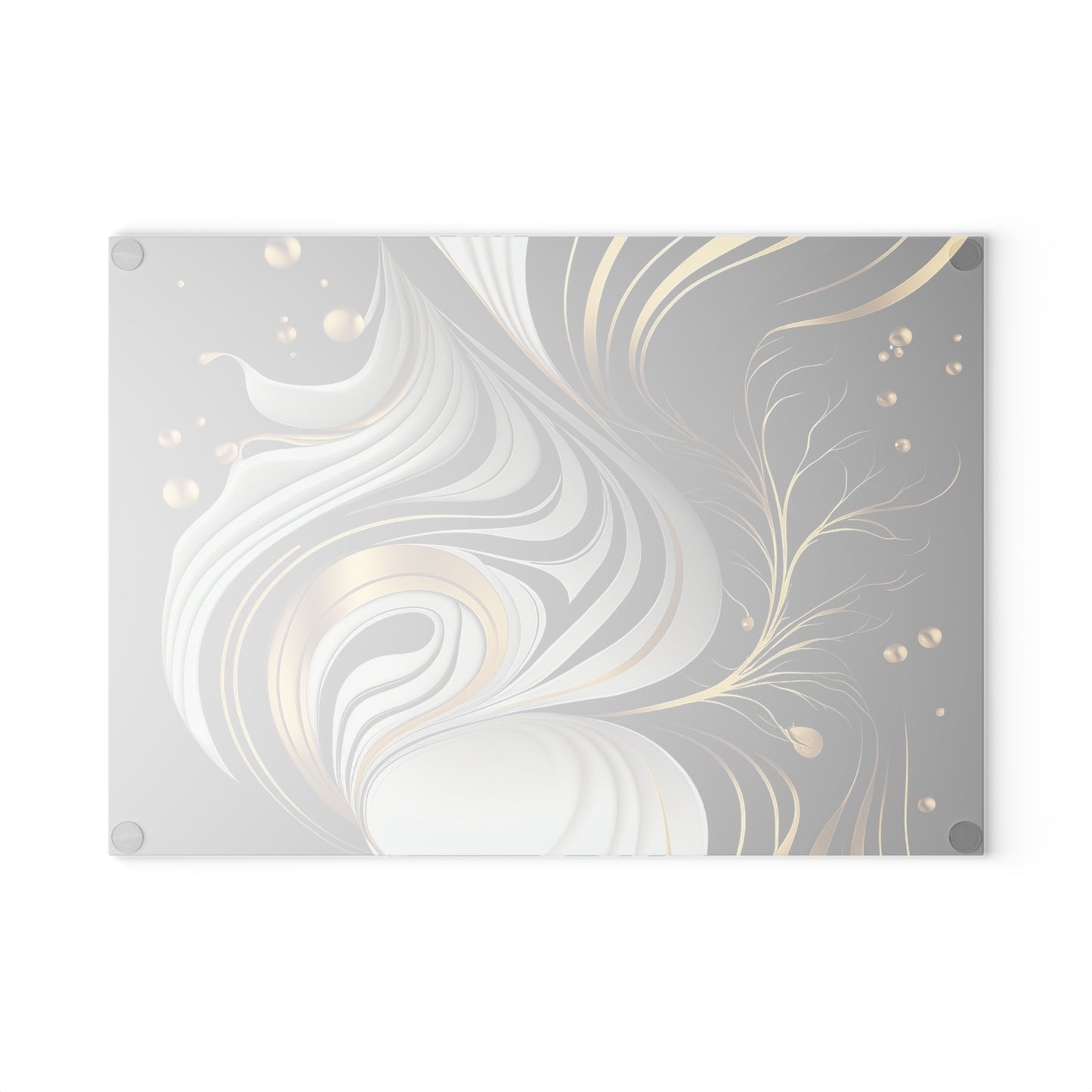 Elegant Abstract Glass Cutting Board, Modern Kitchen Decor, Housewarming Gift, Cooking Accessories, Unique Serving Tray