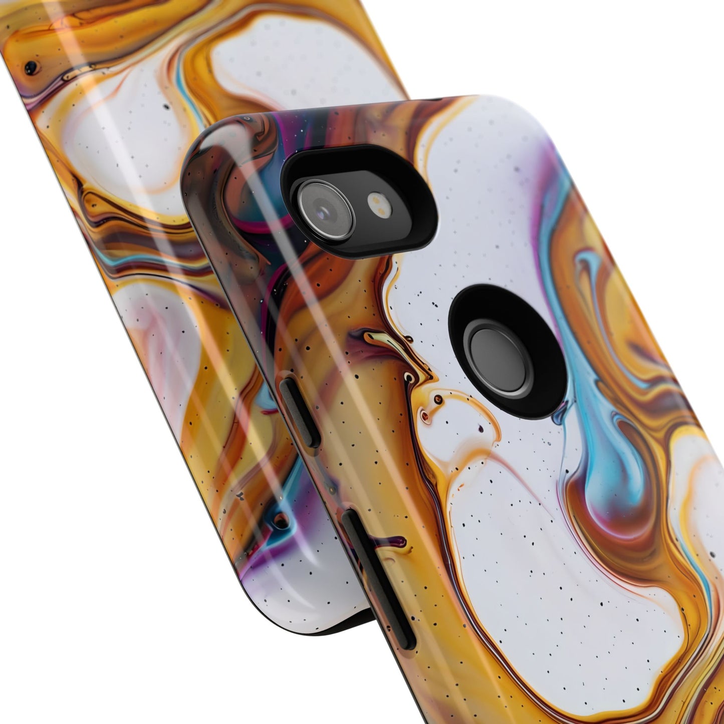 Artistic Phone Case, Tough Cases with Colorful Marble Design