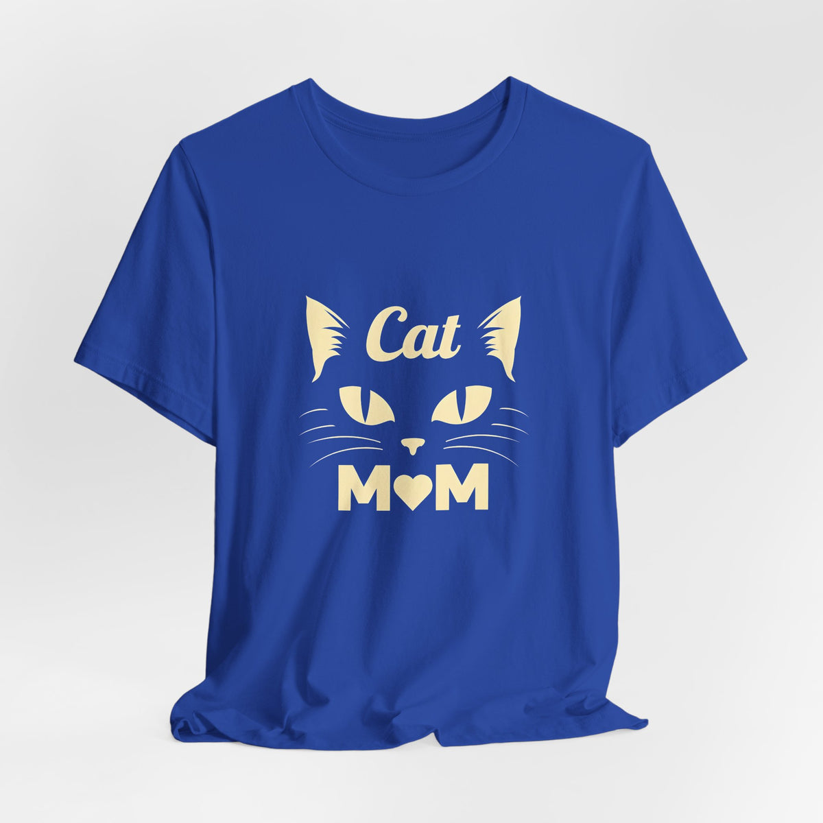 Cat Mom T-Shirt — Cute Cat Face Graphic Tee for Cat Lovers