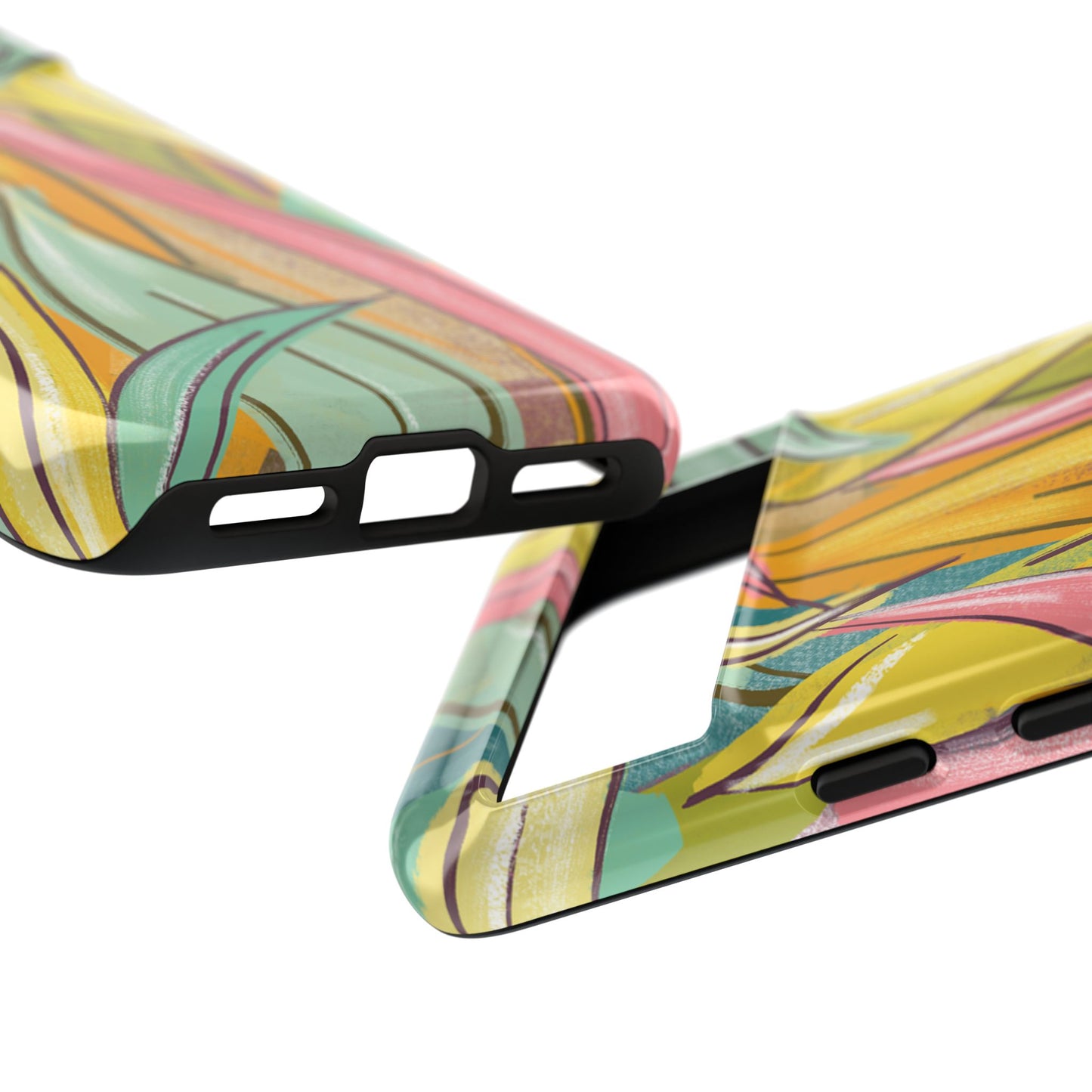 Vibrant Phone Case with Colorful Leaf Design, Tough Cases for Nature Lovers, Eco-Friendly Gift, Summer Vibes, Floral Phone Cover