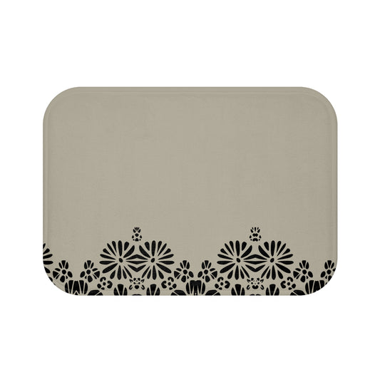 Floral Elegance Bath Mat - Chic Bathroom Decor, Home Spa Essentials, Gift for Her, Modern Design, Cozy Comfort