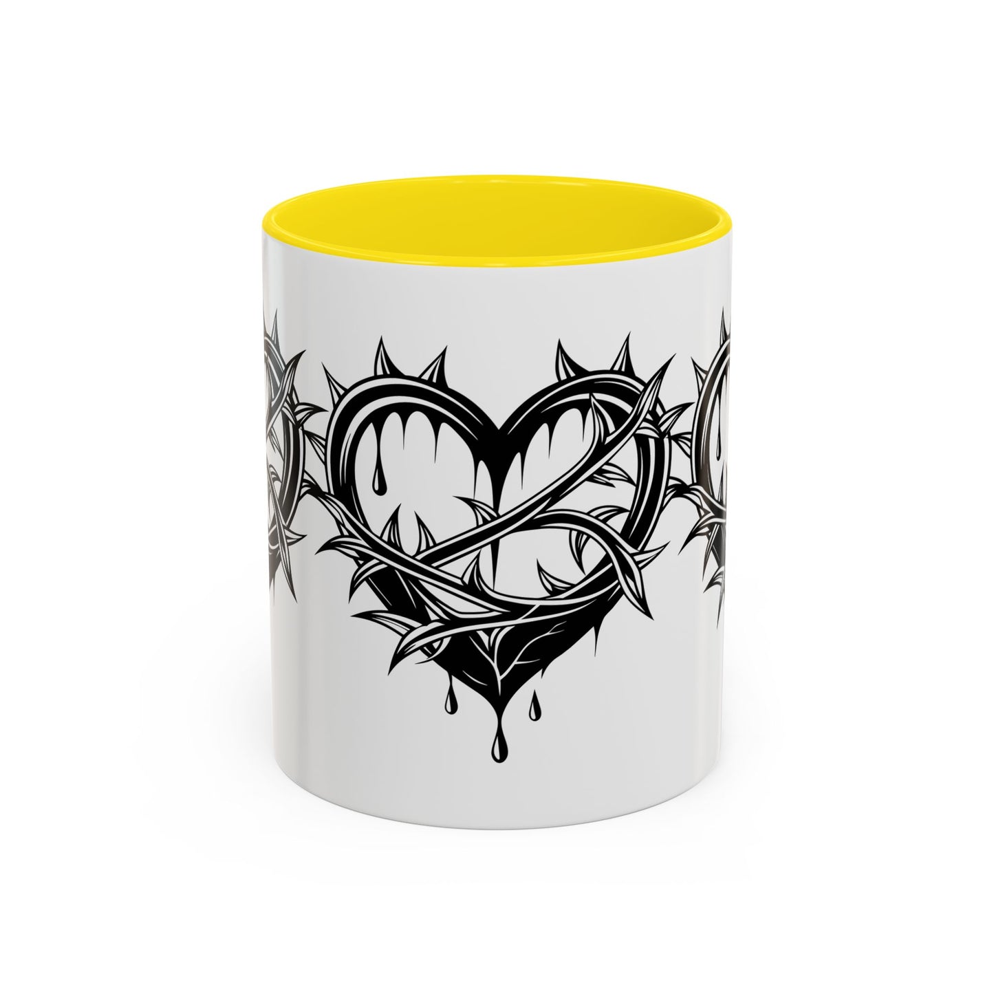 Gothic Heart Mug, Unique Art Coffee Cup for Gifting, Gothic Home Decor, Perfect for Friends, Gothic Style Drinkware