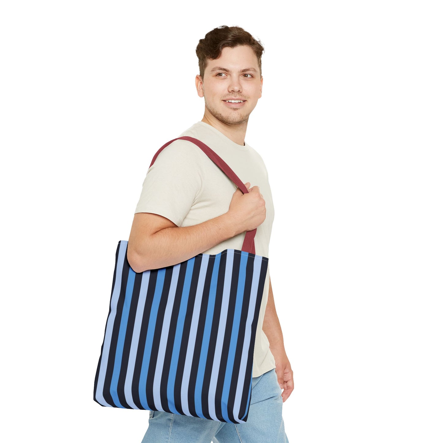 Stylish Striped Tote Bag, Beach Bag, Shopping Tote, Everyday Carryall, Reusable Grocery Bag, Gift for Her