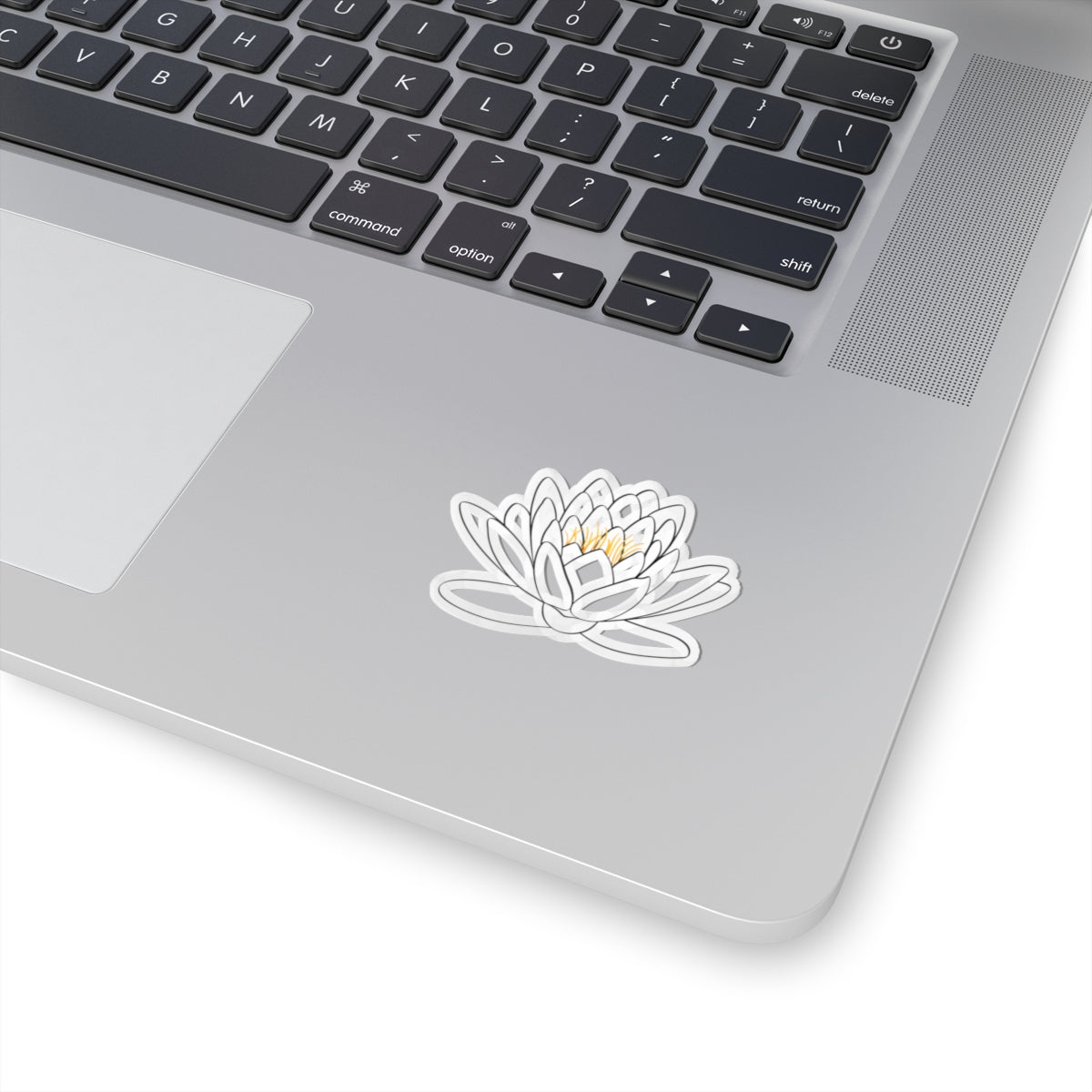 Elegant Lotus Flower Kiss-Cut Stickers, Aesthetic Laptop Decals, Floral Decor, Gift for Botanists, Wall Art, Journal Accessories