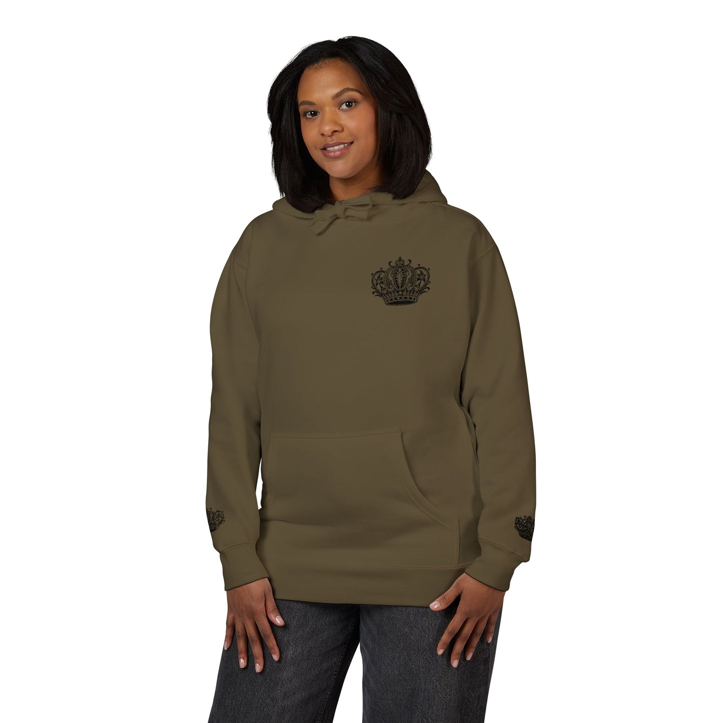 Crown Floral Unisex Fleece Hoodie | Cozy Streetwear, Perfect Gift for Him & Her, Autumn Fashion, Casual Wear, Trendy Outfit