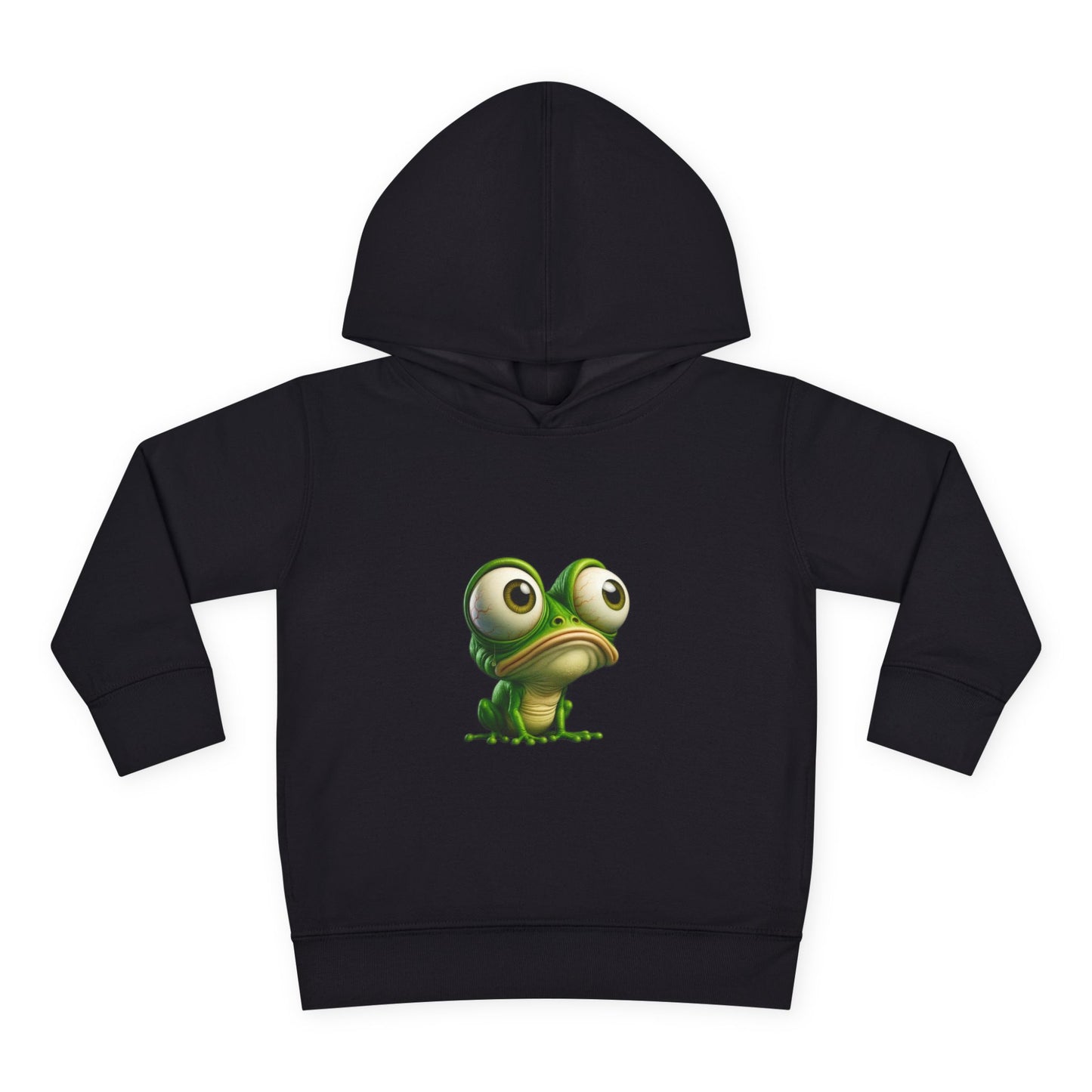 Whimsical Toddler Frog Pullover Hoodie, Cute Kids Fleece Sweater, Playful Toddler Clothing, Children's Gift, Animal Lover Apparel