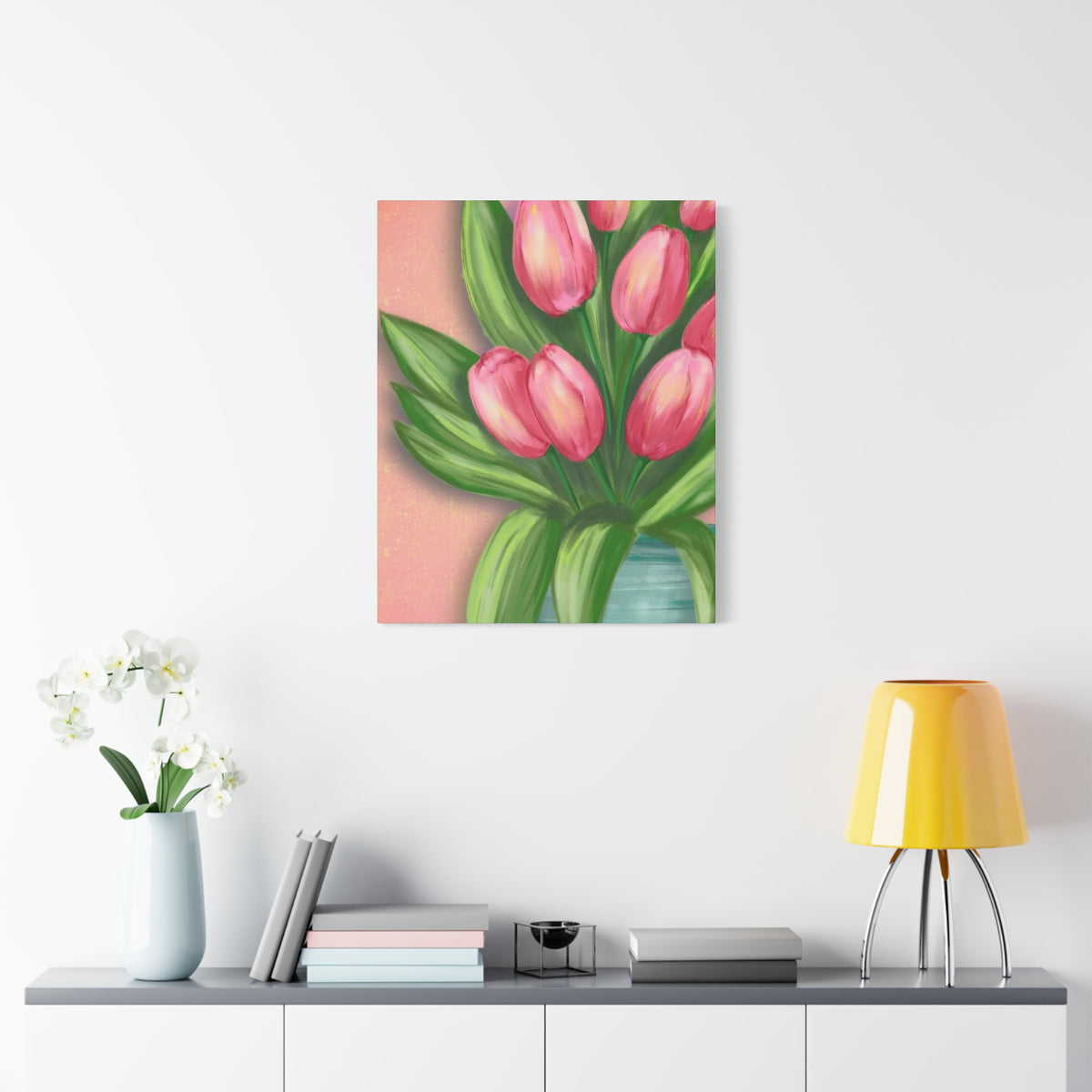 Matte Canvas, Stretched, 1.25" Tulips