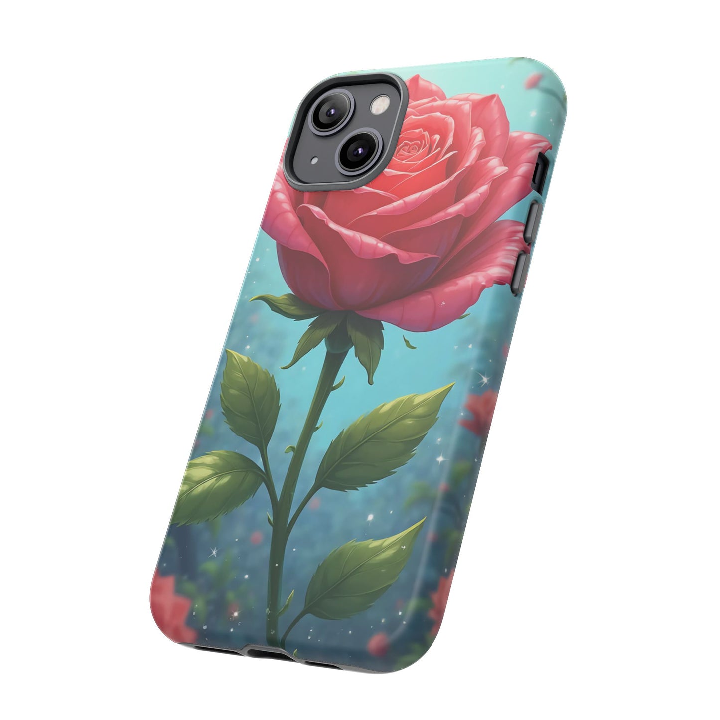 Floral Phone Case, Tough Cases with Elegant Rose Design, Stylish iPhone Cover, Rose Flower Gift for Nature Lovers, Unique Mobile Accessories