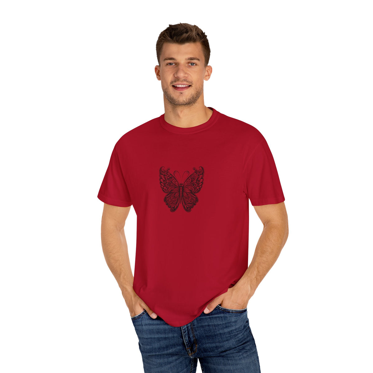 Bohemian Butterfly T-shirt, Unisex Clothing, Nature Inspired Tee, Gift for Her, Casual Wear, Summer Fashion
