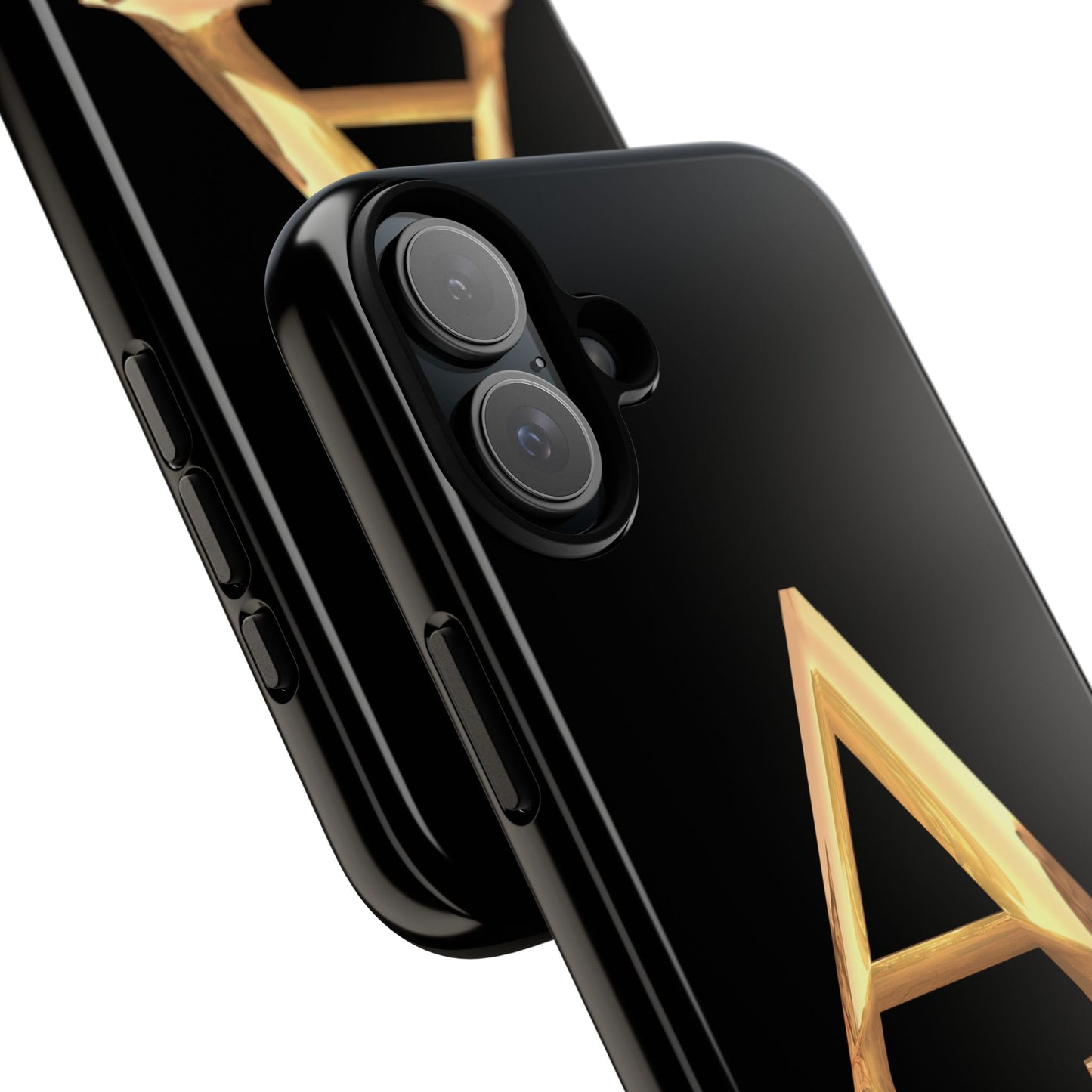 Custom Phone Case with Gold Letter A, Monogrammed Gift, Tough Protective Case, Personalized Phone Accessory, Unique Phone Cover