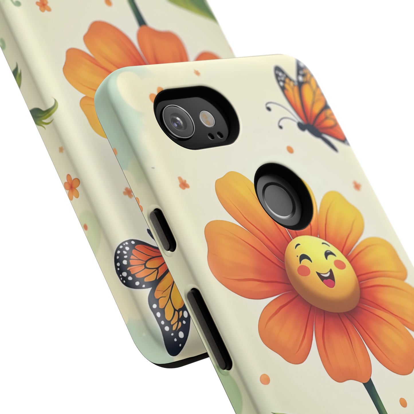 Floral Phone Case with Butterfly Design, Cute Flower Phone Cover for Nature Lovers, Eco-Friendly Gift, Spring Vibes, Birthday Present