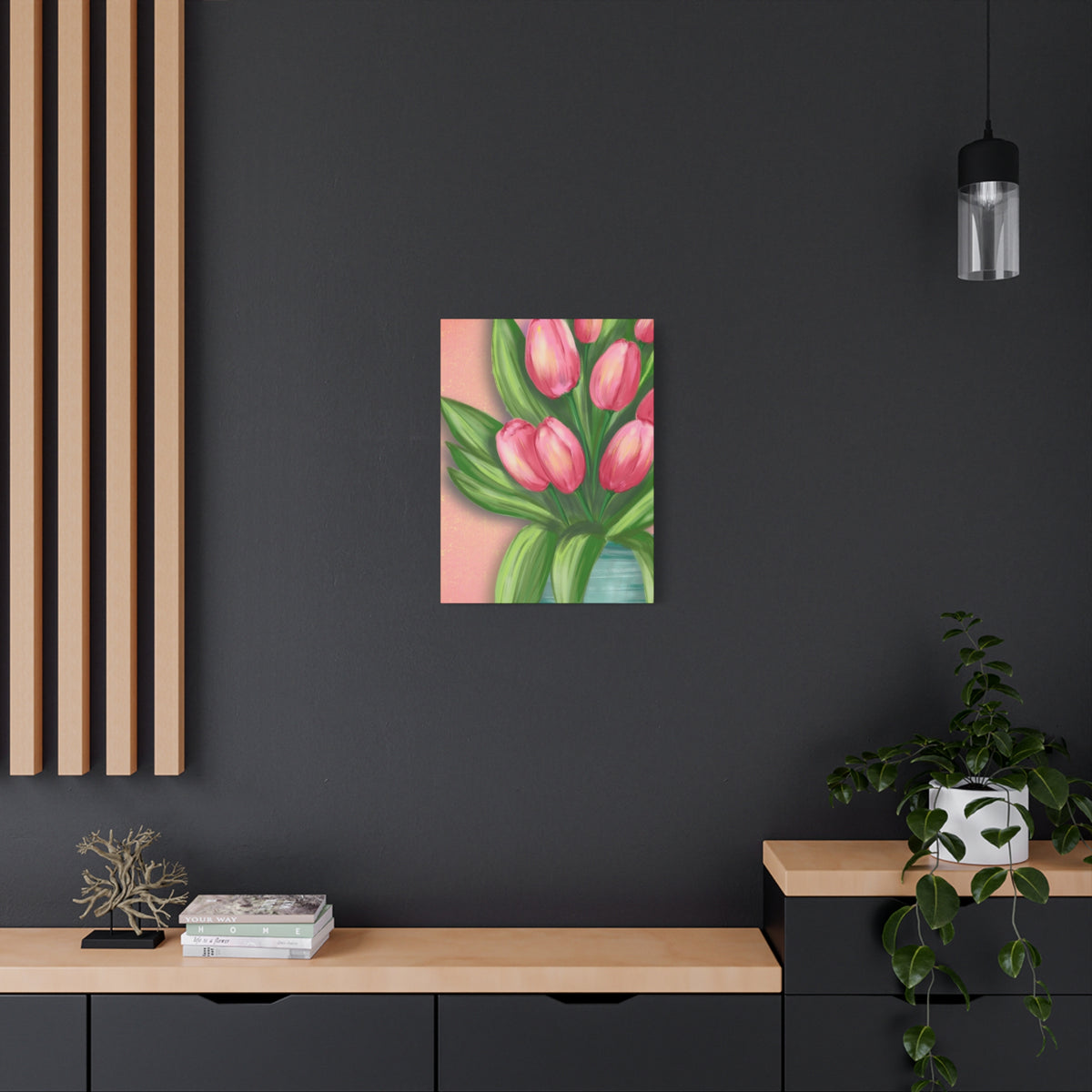 Matte Canvas, Stretched, 1.25" Tulips