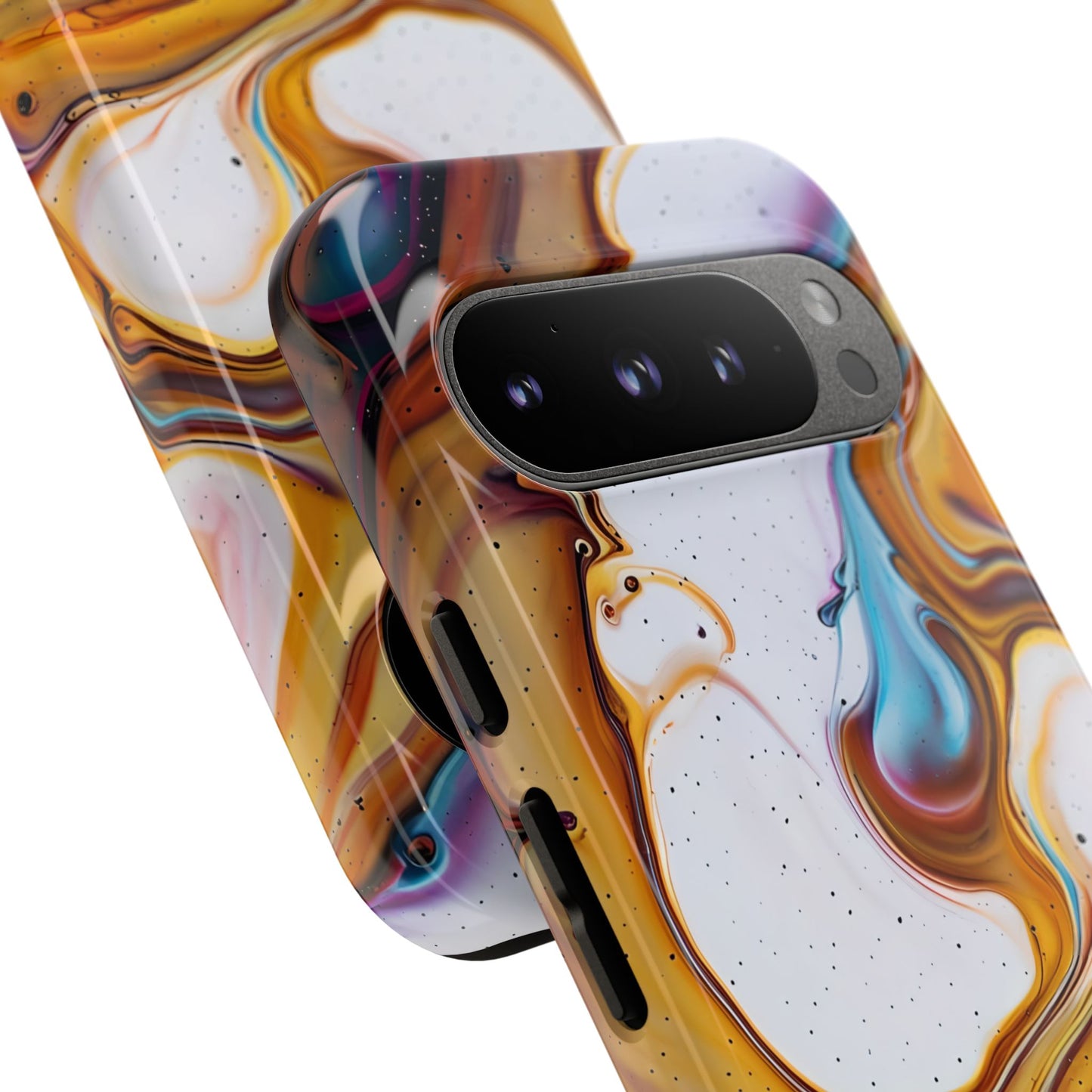 Artistic Phone Case, Tough Cases with Colorful Marble Design