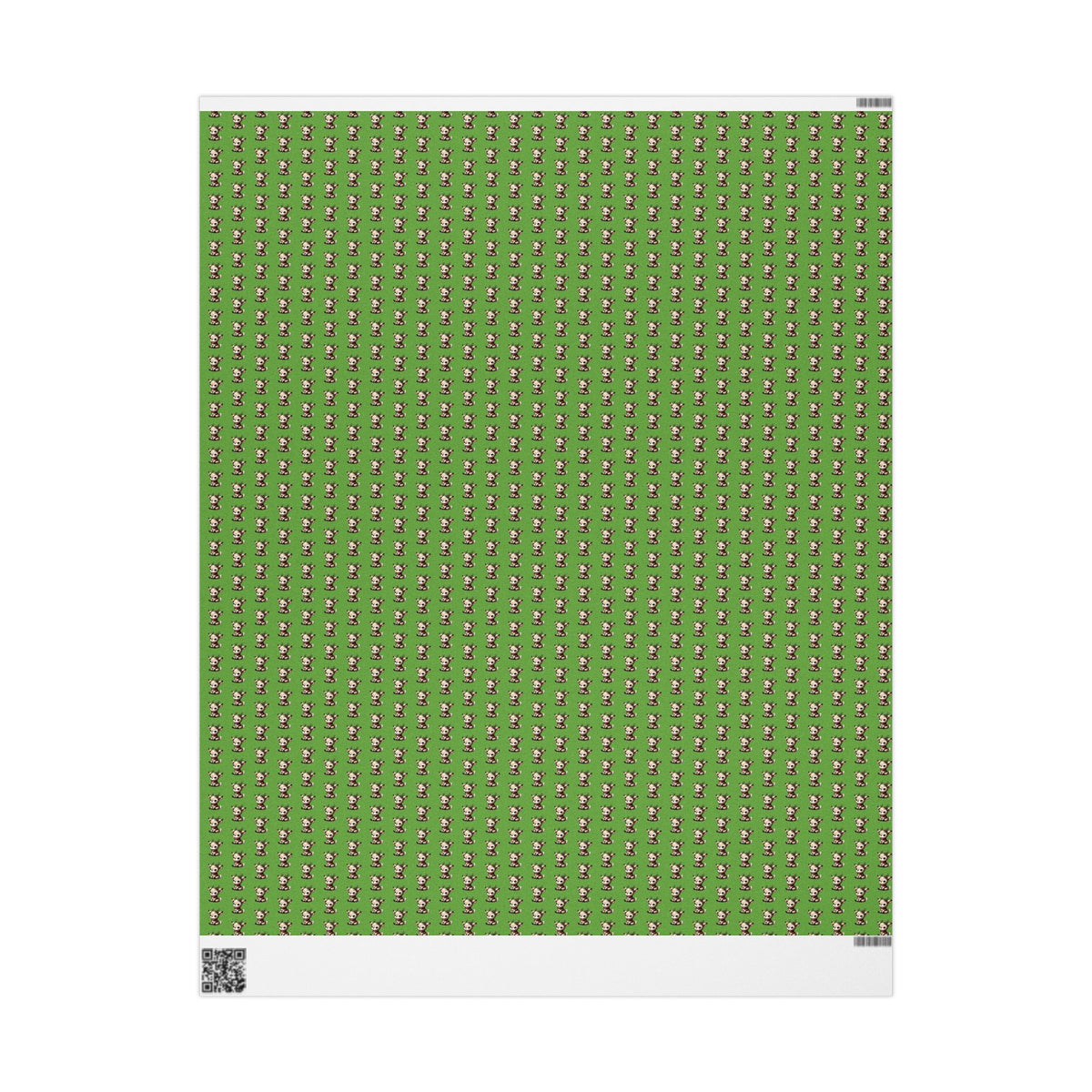 Wrapping Paper — Green Cute Dog Pattern Gift Wrap (Pet Lover Holiday & Birthday)