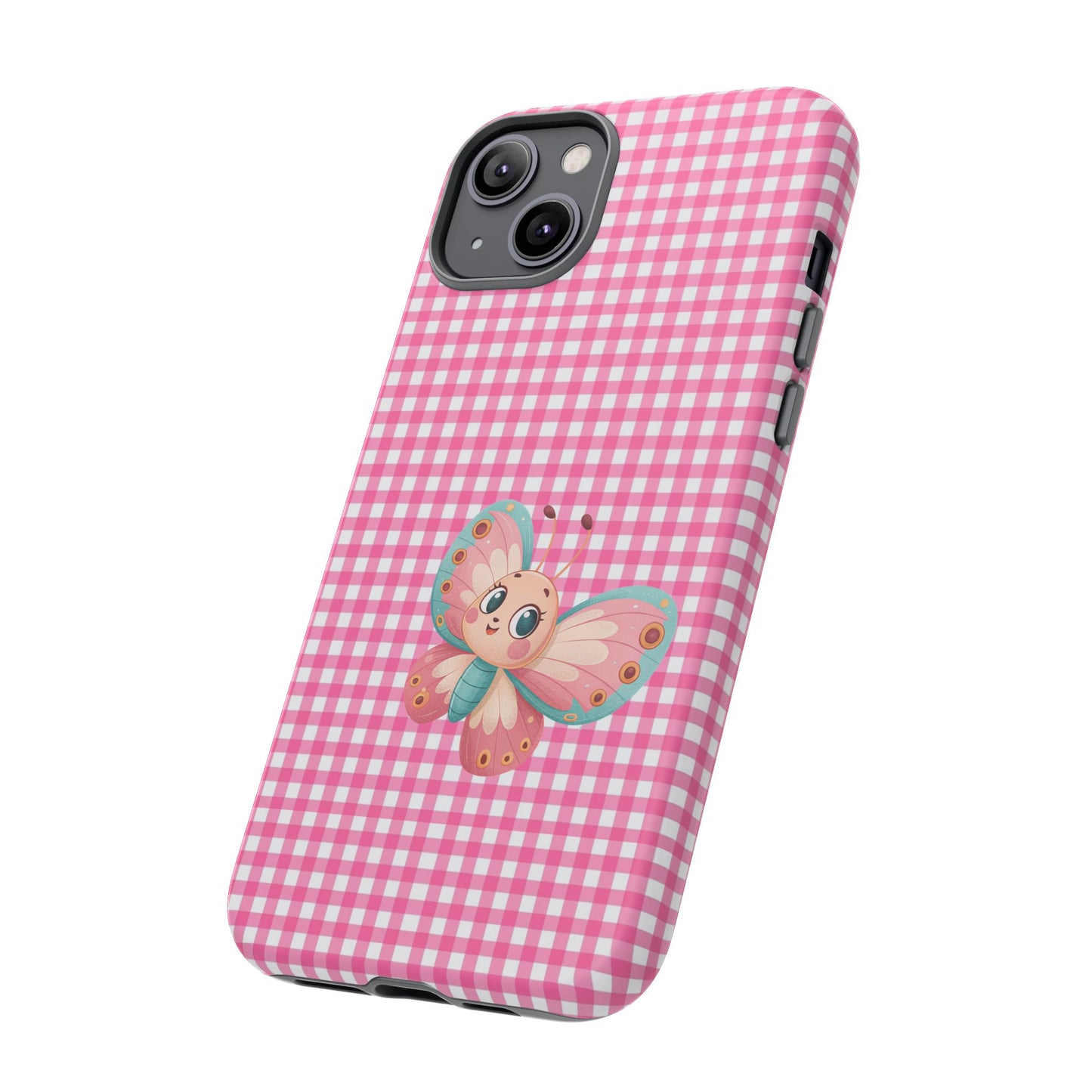 Cute Butterfly Phone Case, Tough Cases, Floral Phone Accessory, Gift for Her, Spring Fashion, Kids' Birthday Present, Pastel Aesthetic