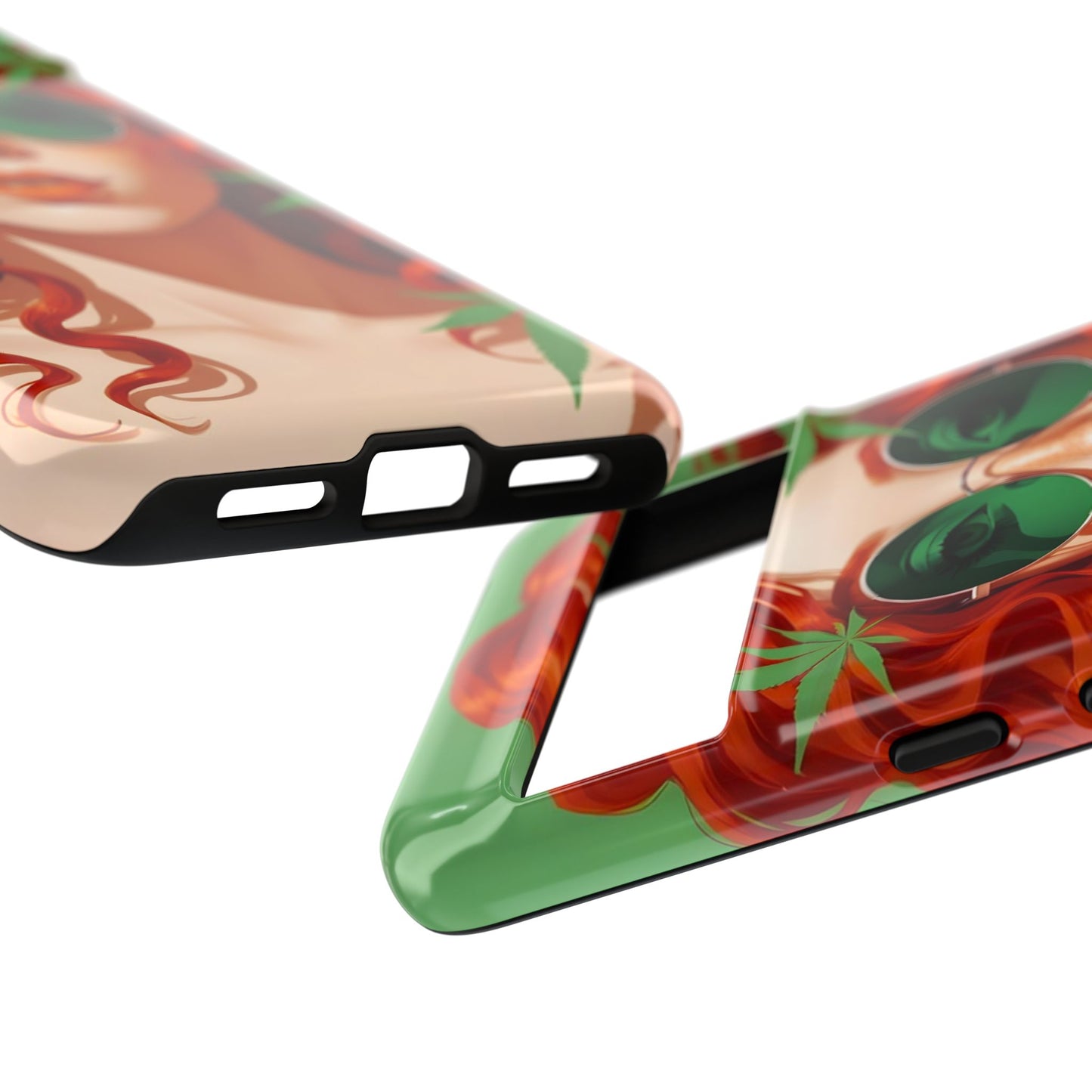 Vibrant Phone Case with Retro Greenery Design, Trendy Case for Casual Look, Gift for Her, Summer Vibes, Unique Phone Accessory