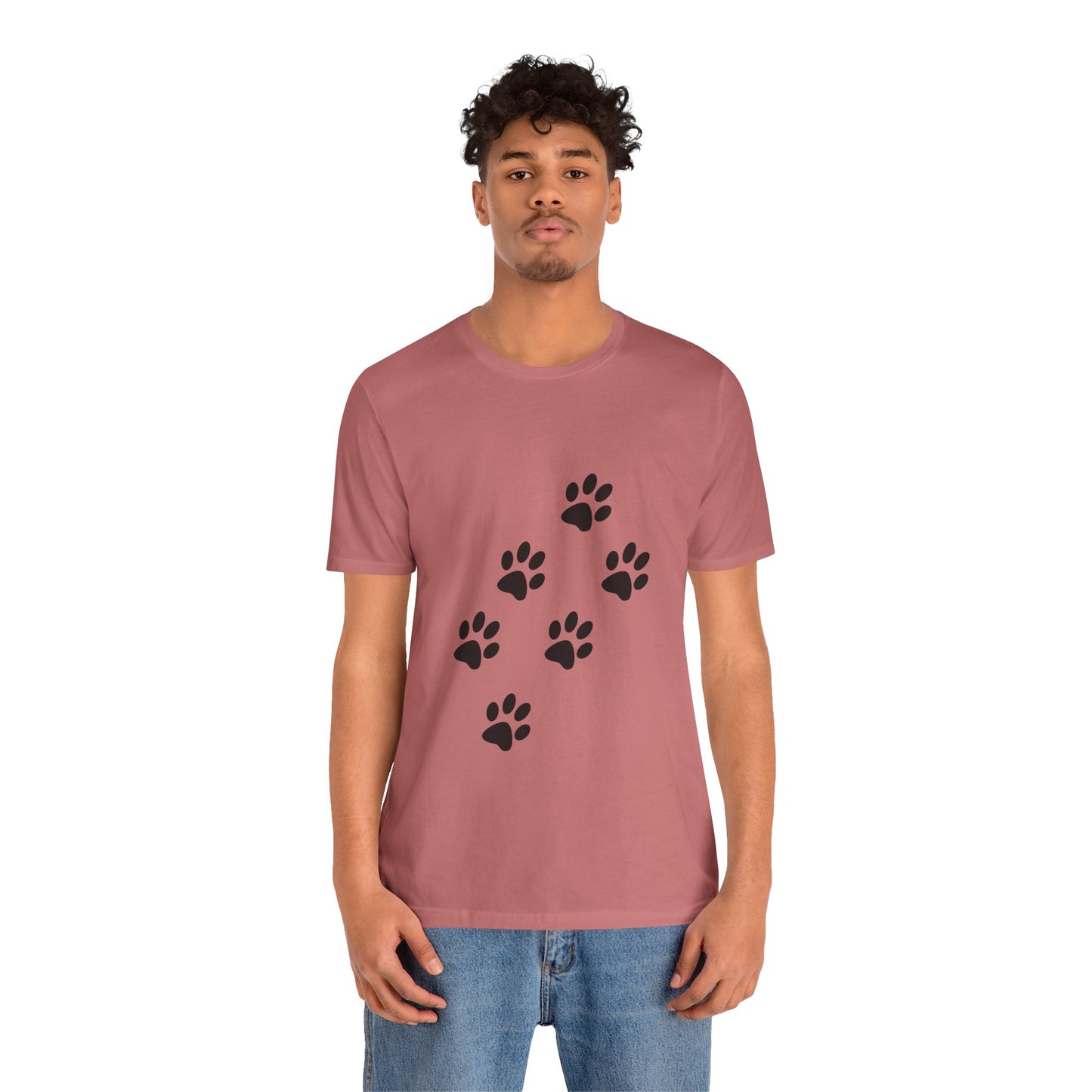 Paw Print Short Sleeve Tee | Unisex Animal Lover Shirt, Pet Owner Gift, Casual Wear, Gifts for Dog Lovers, Comfortable T-Shirt