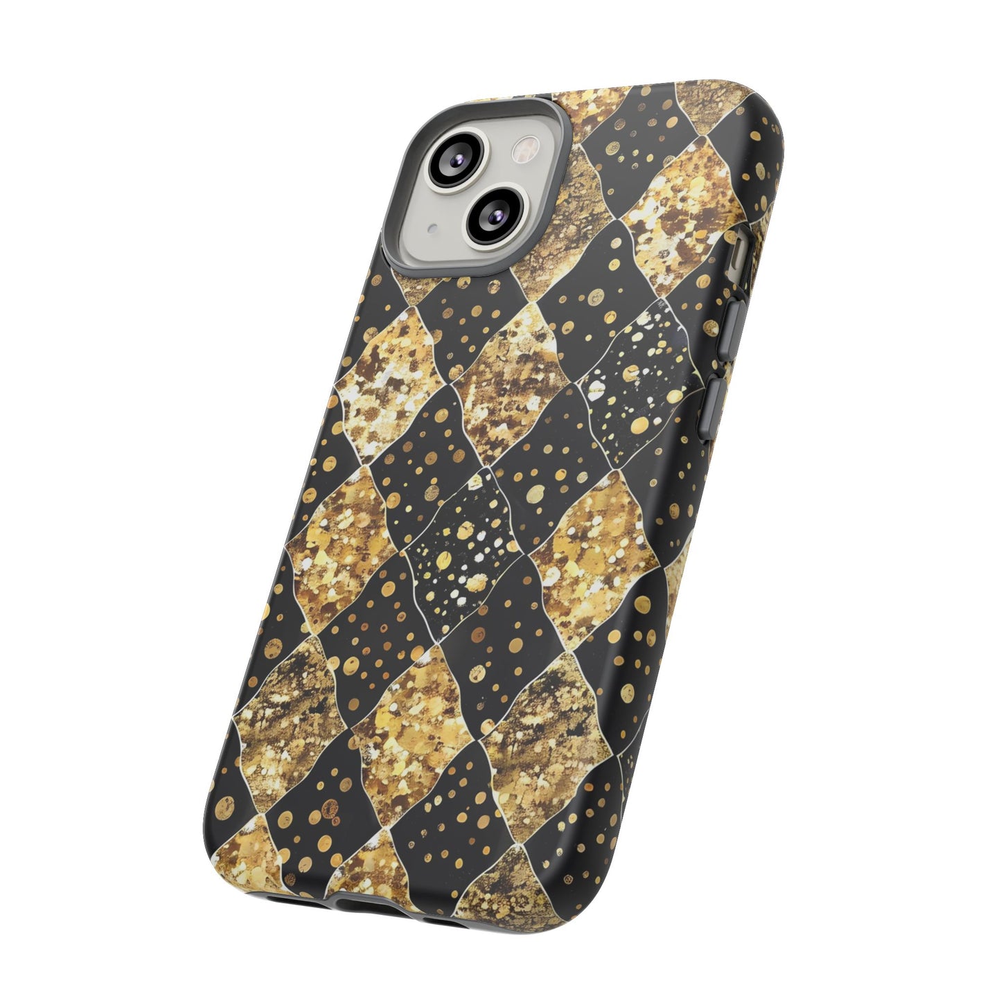 Elegant Gold & Black Phone Case for Tough Protection
