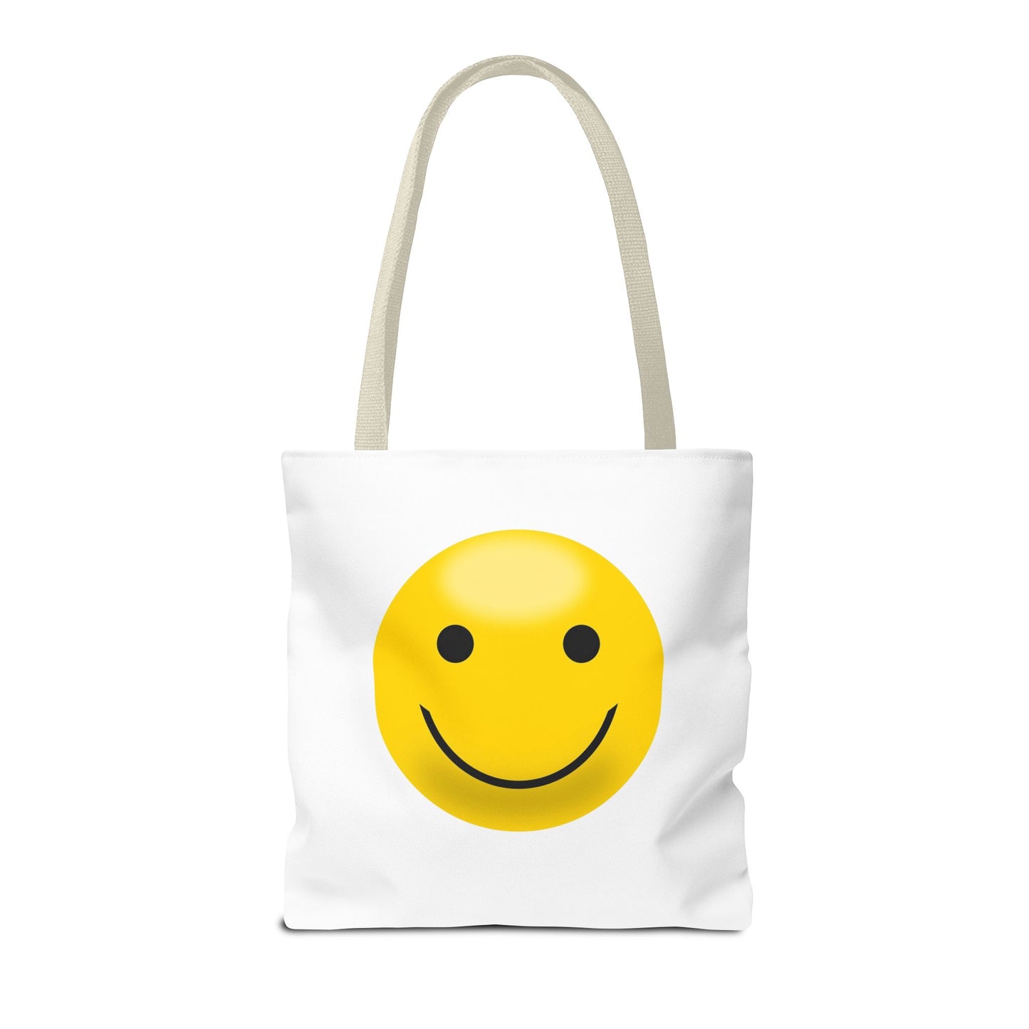 Smiley Face Tote Bag, Eco-Friendly Shopping Bag, Fun Beach Bag, Gift for Teens, Happy Tote for Everyday Use