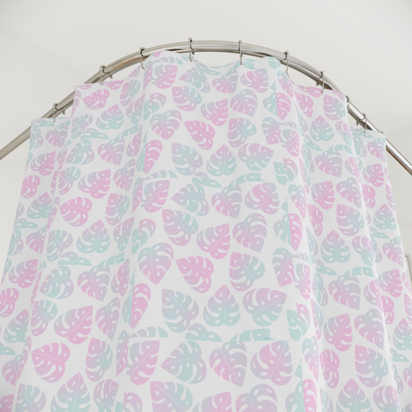 Tropical Leaf Shower Curtain, Bathroom Decor, Boho Style, Home Aesthetic, Gift for Housewarming, Summer Vibes