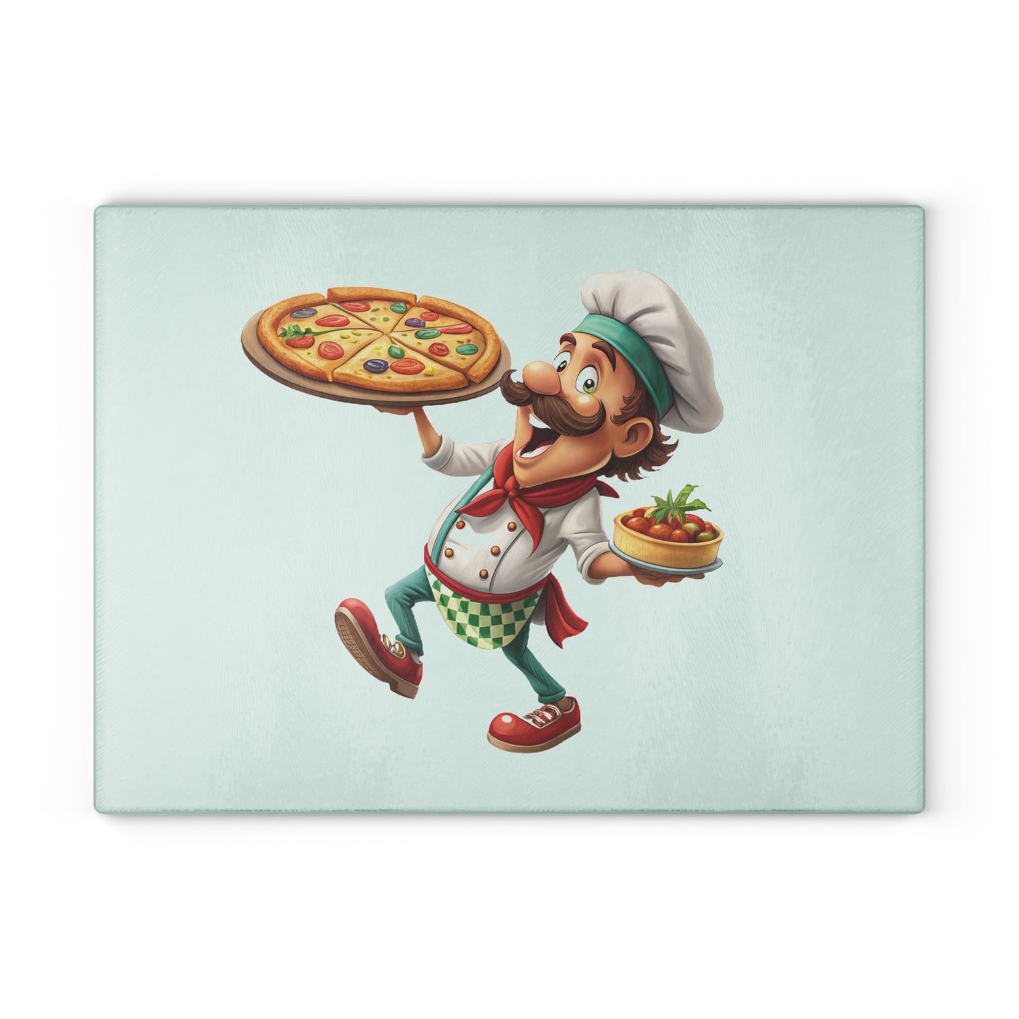 Funny Chef Glass Cutting Board - Perfect Kitchen Gift, Cooking Decor, Home Chef Essential, Present for Foodies, Unique Kitchenware