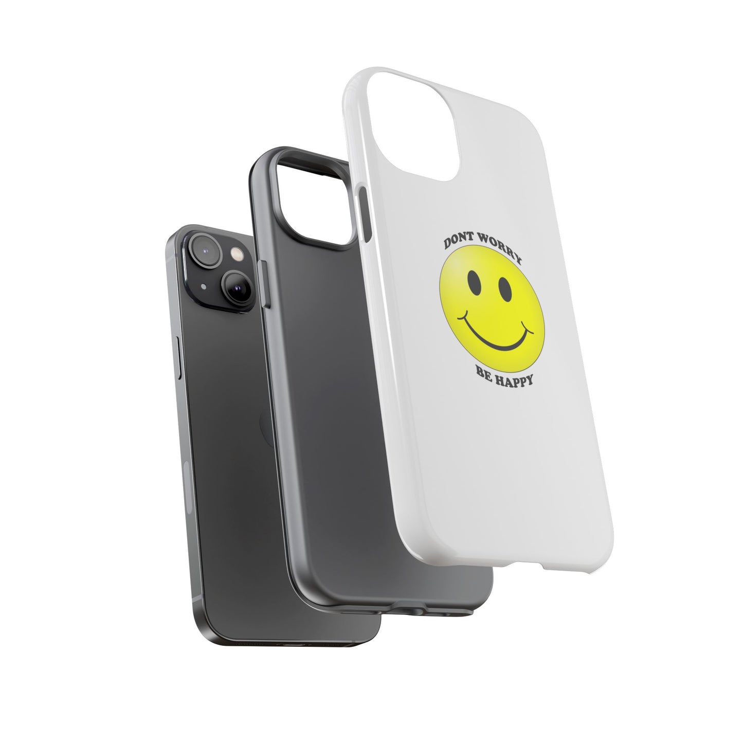 Happy Face Phone Case, Tough Cases, Don’t Worry, Be Happy, Cute Gift for Friends, Positive Vibes, Fun Mobile Accessories