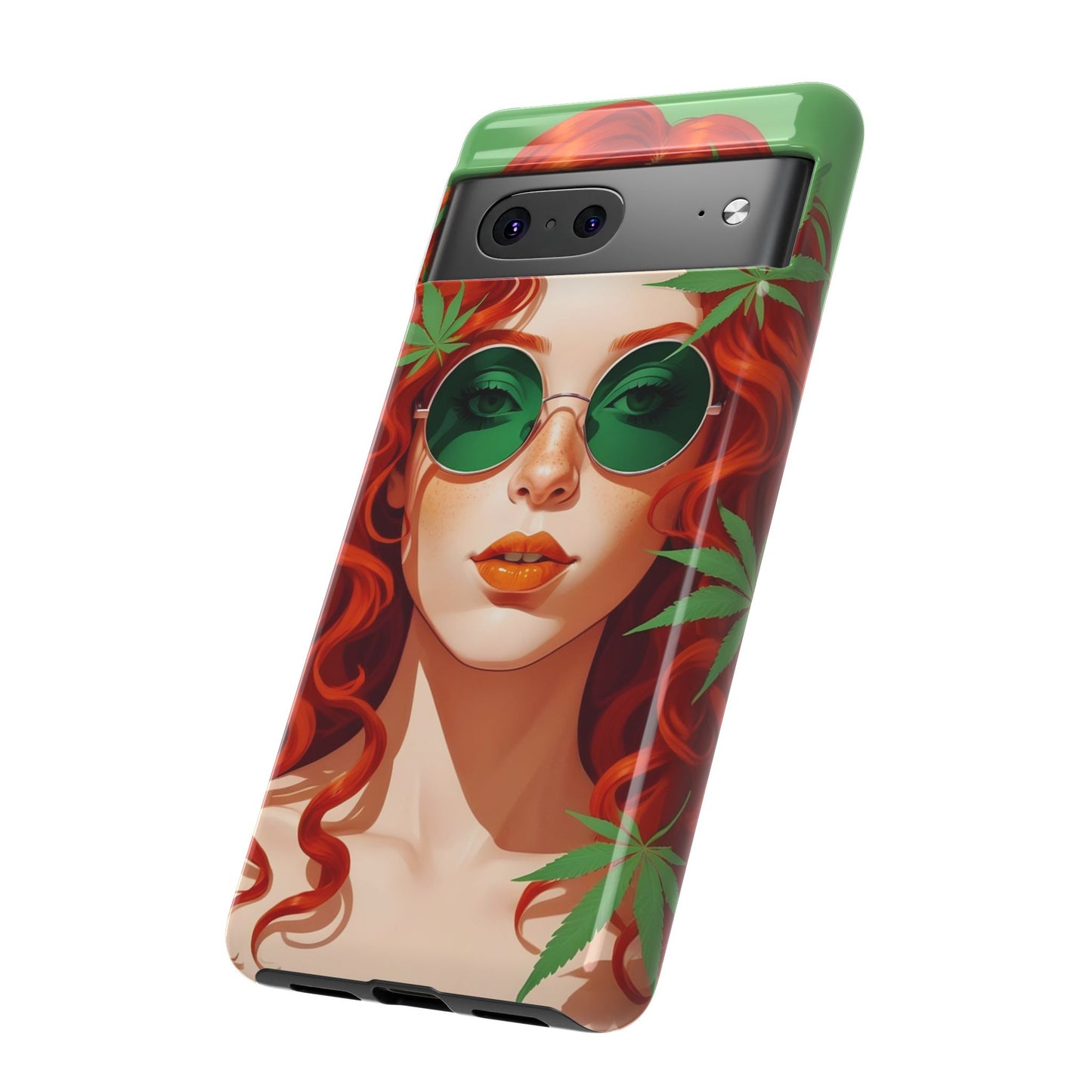Vibrant Phone Case with Retro Greenery Design, Trendy Case for Casual Look, Gift for Her, Summer Vibes, Unique Phone Accessory