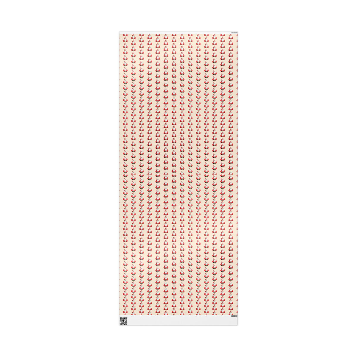 Santa Pattern Wrapping Paper Roll — Vintage Christmas Gift Wrap