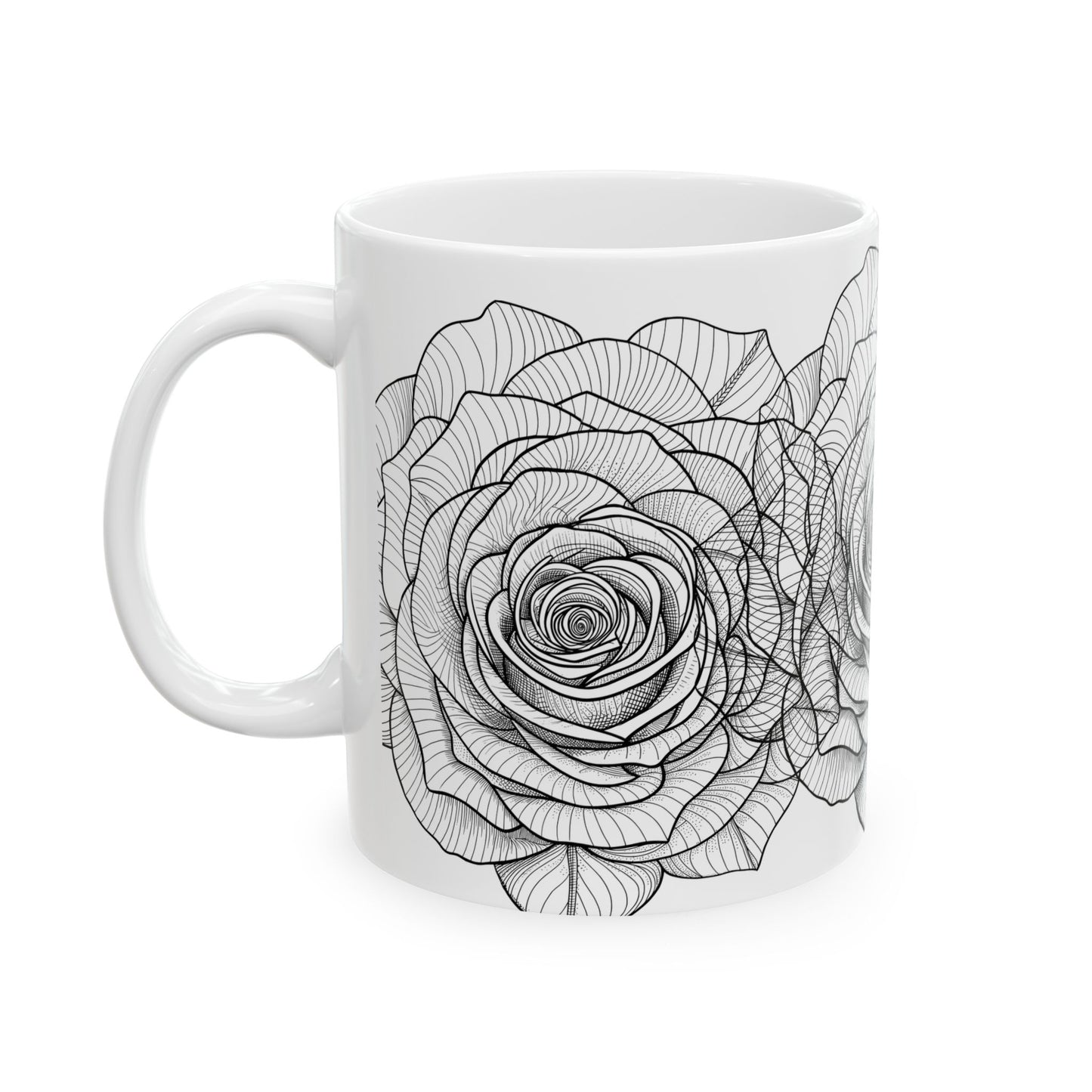 Elegant Floral Ceramic Mug - Perfect for Coffee Lovers, Tea Enthusiasts, Housewarming Gift, Mother's Day Present, Home Decor