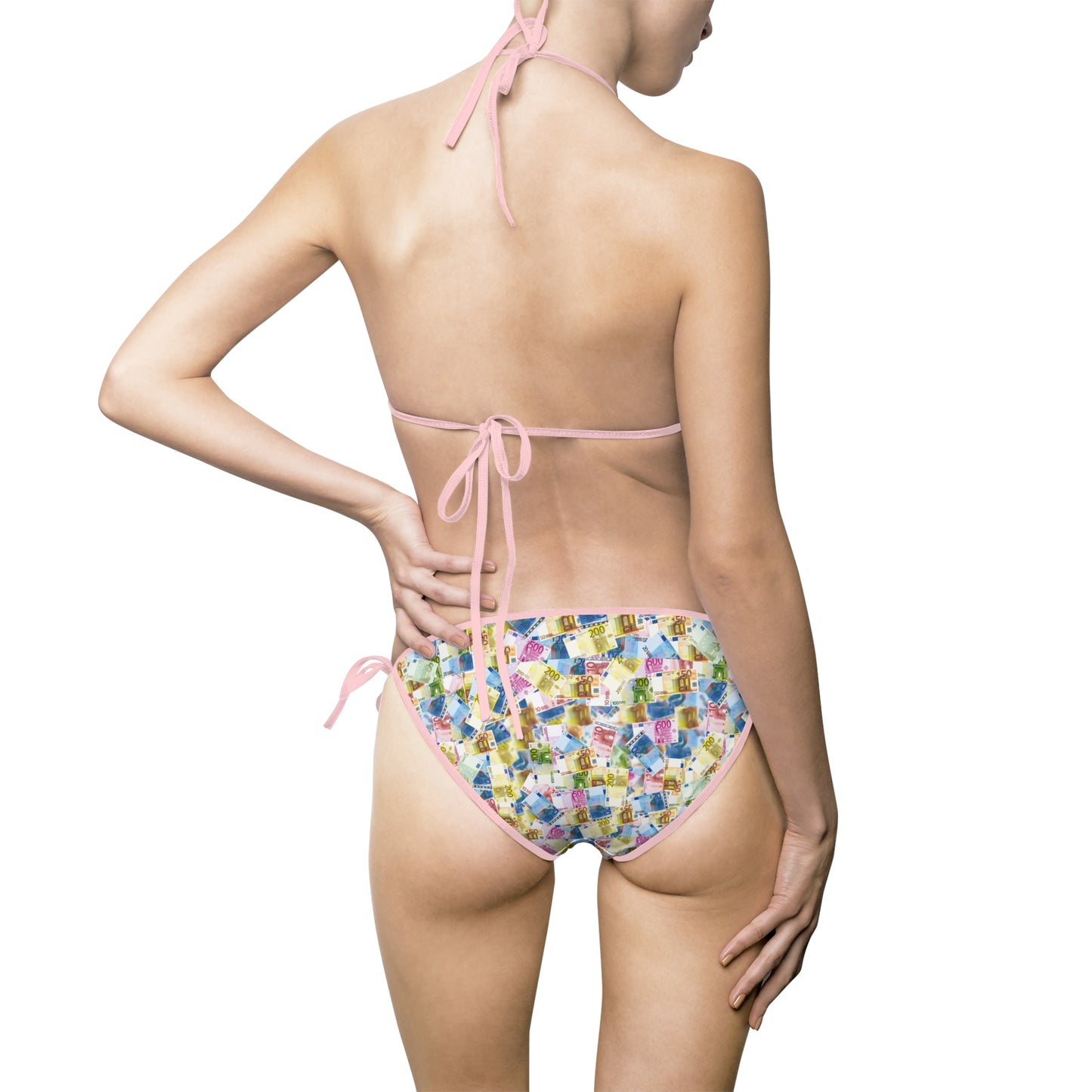 Colorful Floral Print Women's Bikini Swimsuit, Beachwear