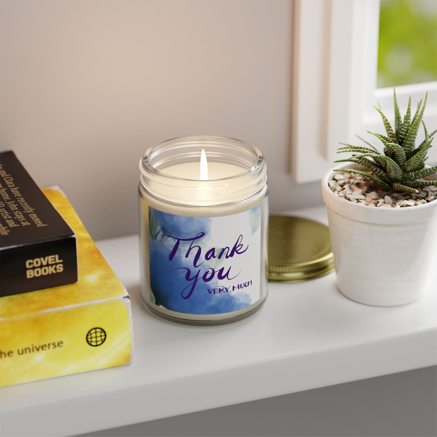 Thank You Scented Candles, Coconut Apricot Wax, Gifts for Her, Home Fragrance, Relaxation, Bridal Shower, Birthday