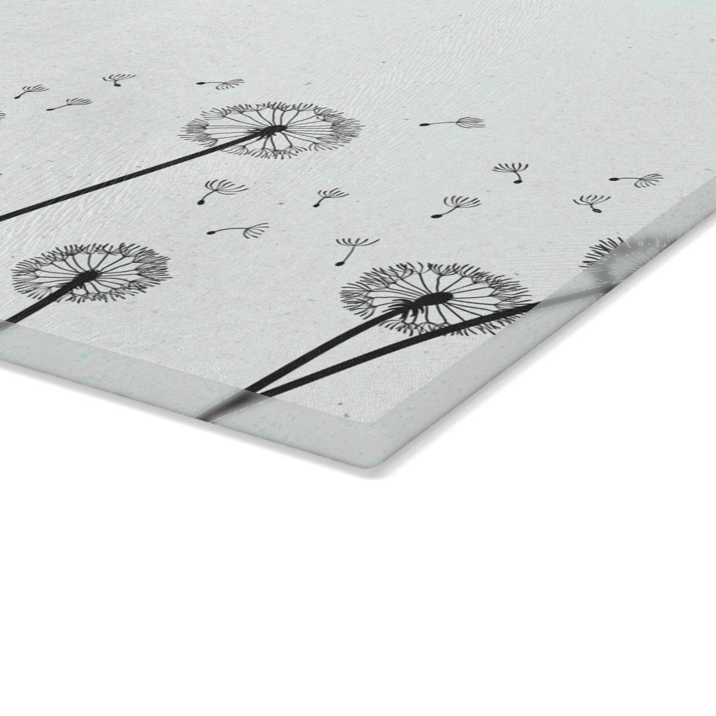 Dandelion Glass Cutting Board, Kitchen Decor, Gift for Chefs, Housewarming Gift, Floral Kitchen Art