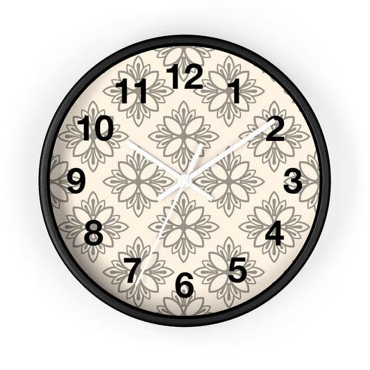 Elegant Floral Wall Clock - Home Decor, Modern Timepiece, Gift for Her, Office Decor, Living Room Accent
