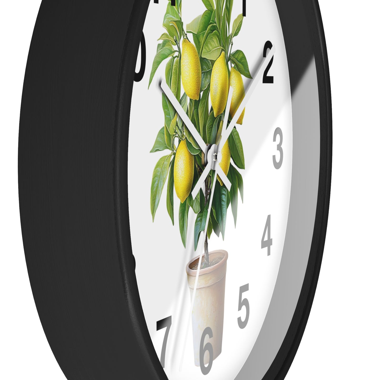 Lemon Tree Wall Clock, Brighten Your Home Decor, Gift for Garden Lovers, Kitchen Wall Clock, Unique Home Accent