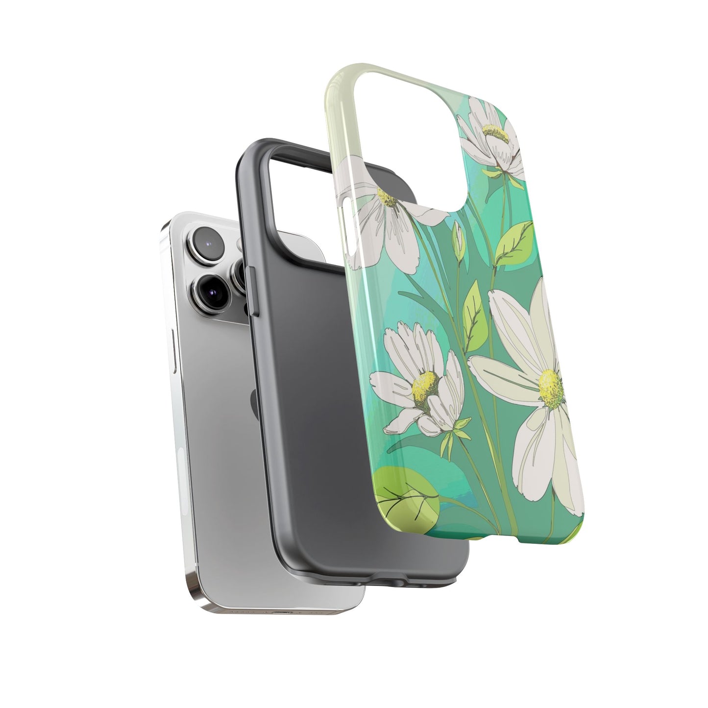 Floral Phone Case, Tough Cases, Flower Design, Nature Inspired, Eco-Friendly Cover, Unique Gift for Her, Spring Accessories