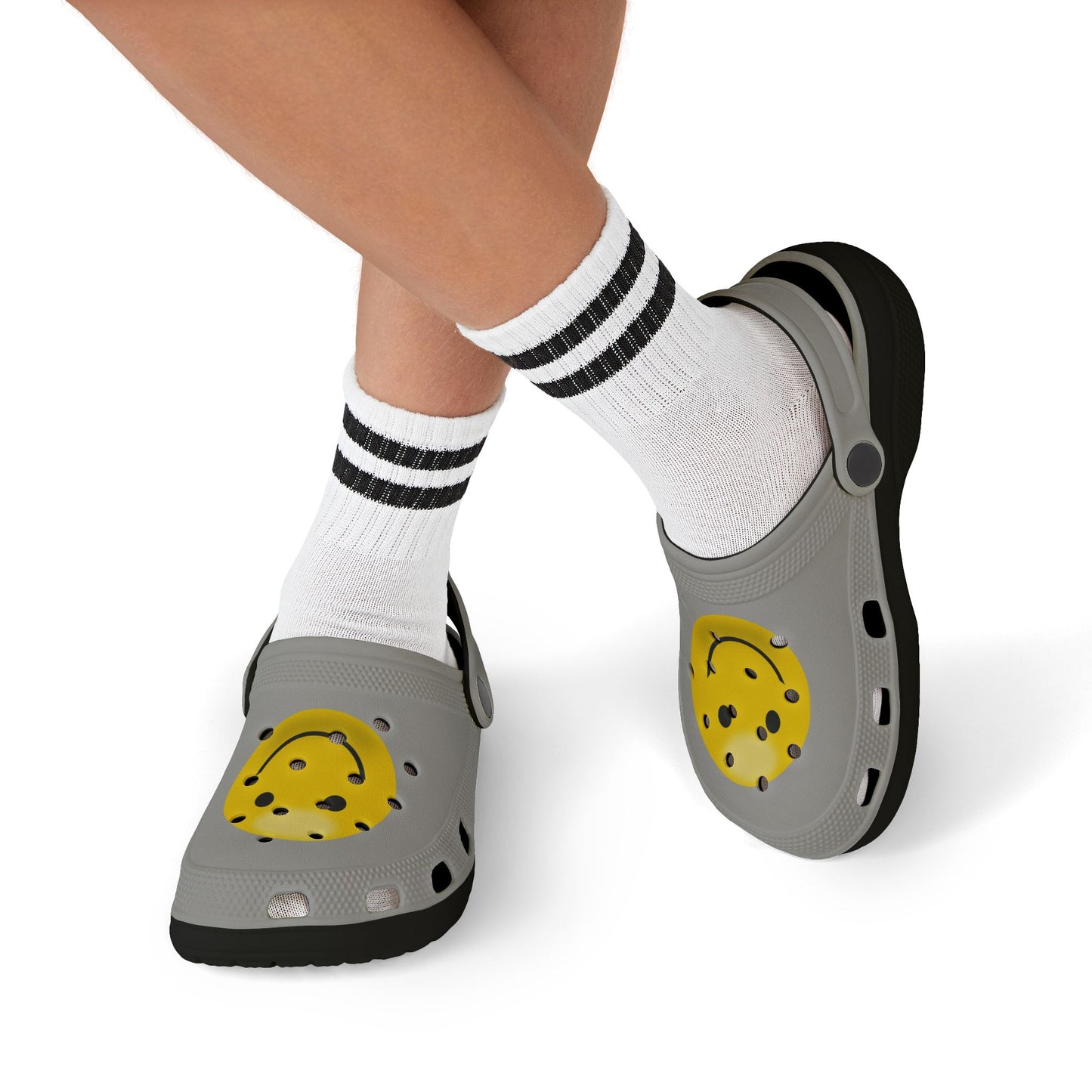 Smiley Face Clogs, Kid's EVA Foam Shoes, Comfortable Summer Footwear, Fun Playtime Shoes