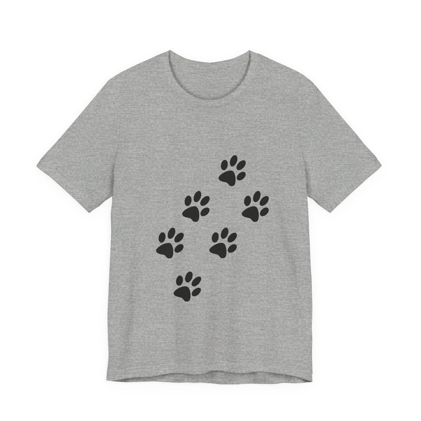 Paw Print Short Sleeve Tee | Unisex Animal Lover Shirt, Pet Owner Gift, Casual Wear, Gifts for Dog Lovers, Comfortable T-Shirt
