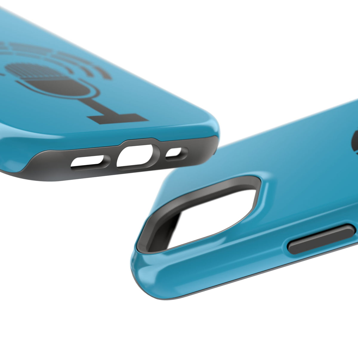 Phone Case — Retro Microphone Podcast Design, Magnetic Impact-Resistant