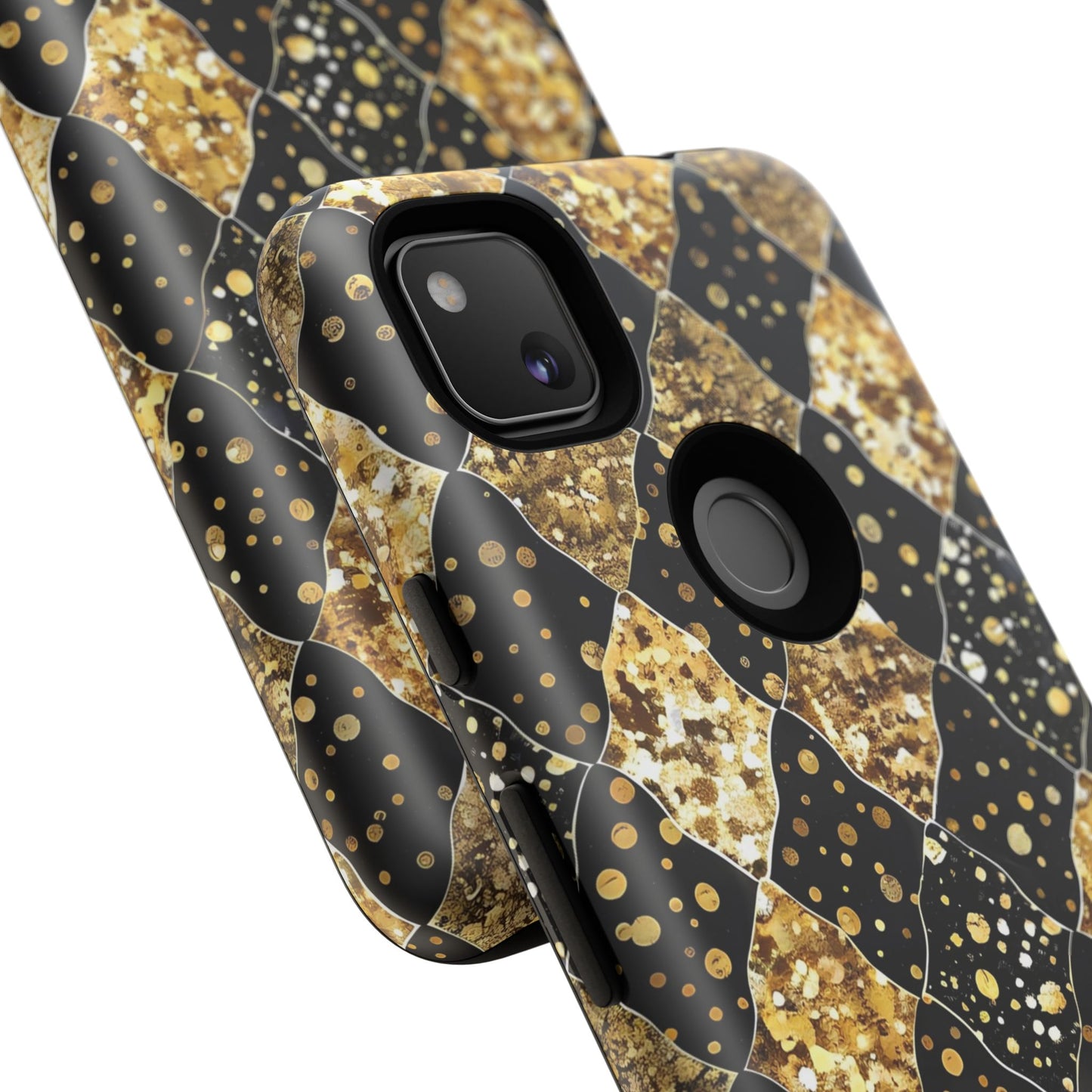 Elegant Gold & Black Phone Case for Tough Protection