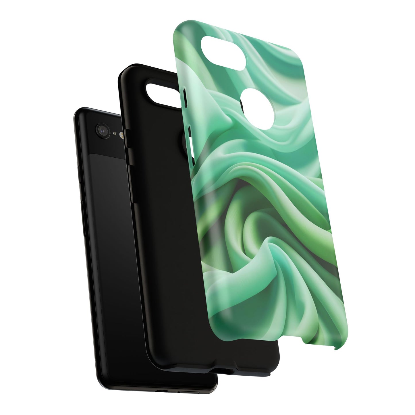 Stylish Phone Case, Tough Case, Green Abstract Design, Cell Phone Cover, Unique Gift, Trendy Accessory
