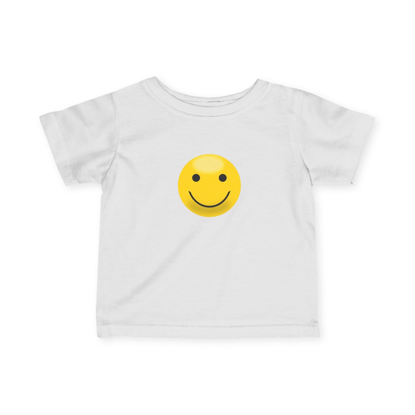 Cute Infant T-Shirt with Smiley Face, Baby Tee, Toddler Clothing, Personalized Gift, Cute Baby Outfit, Summer Wear