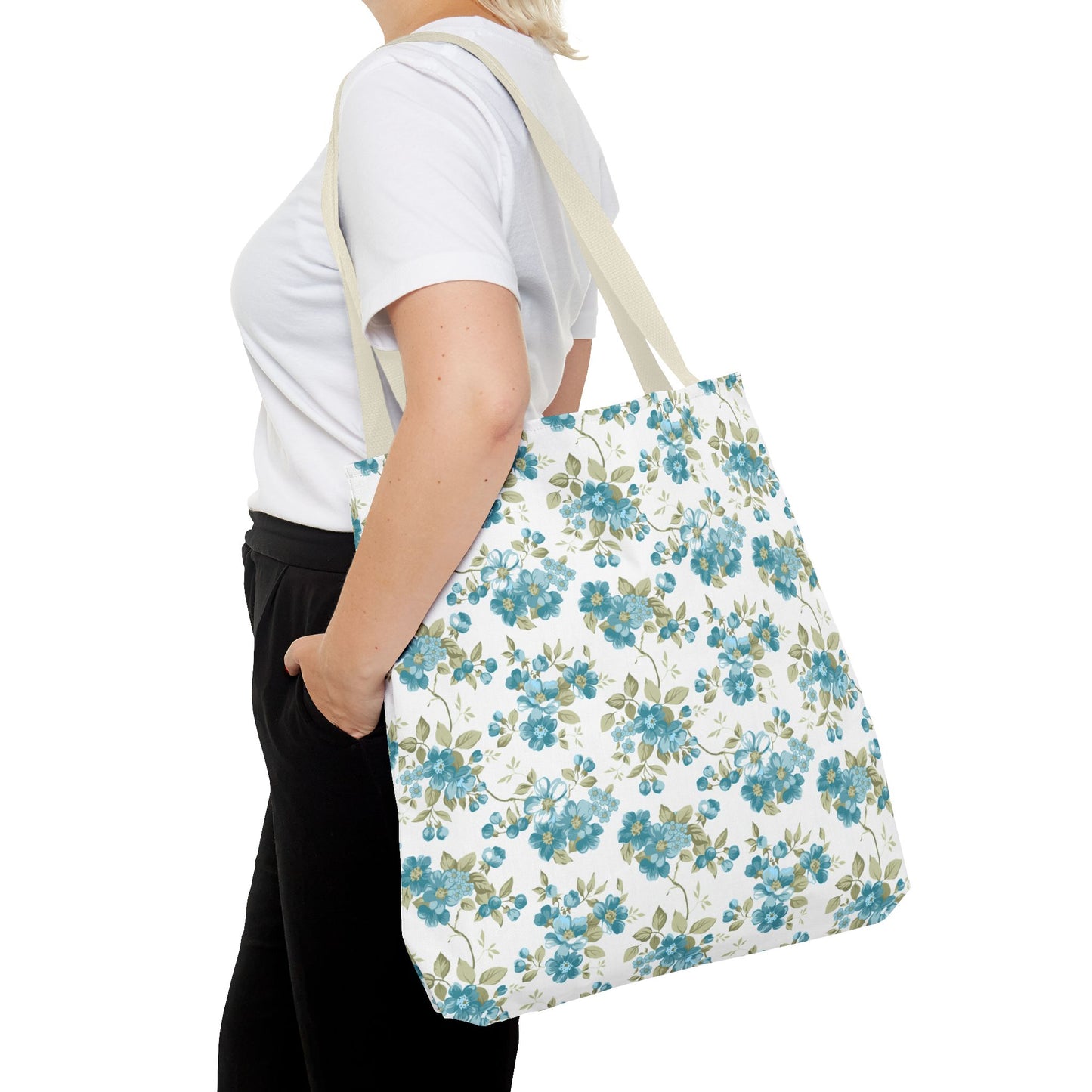 Floral Design Tote Bag | Reusable Shopping Bag, Beach Tote, Eco-Friendly Bag, Gift for Her, Travel Organizer