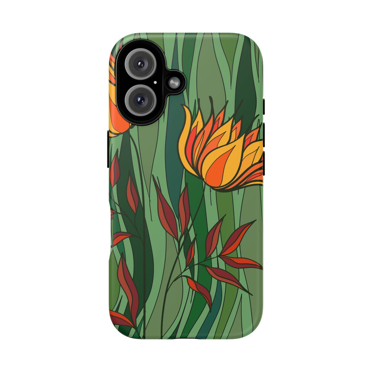 Vibrant Floral Phone Case, Nature-Inspired Tough Case, Eco-Friendly Cover, Unique Gift for Nature Lovers, Spring Decor