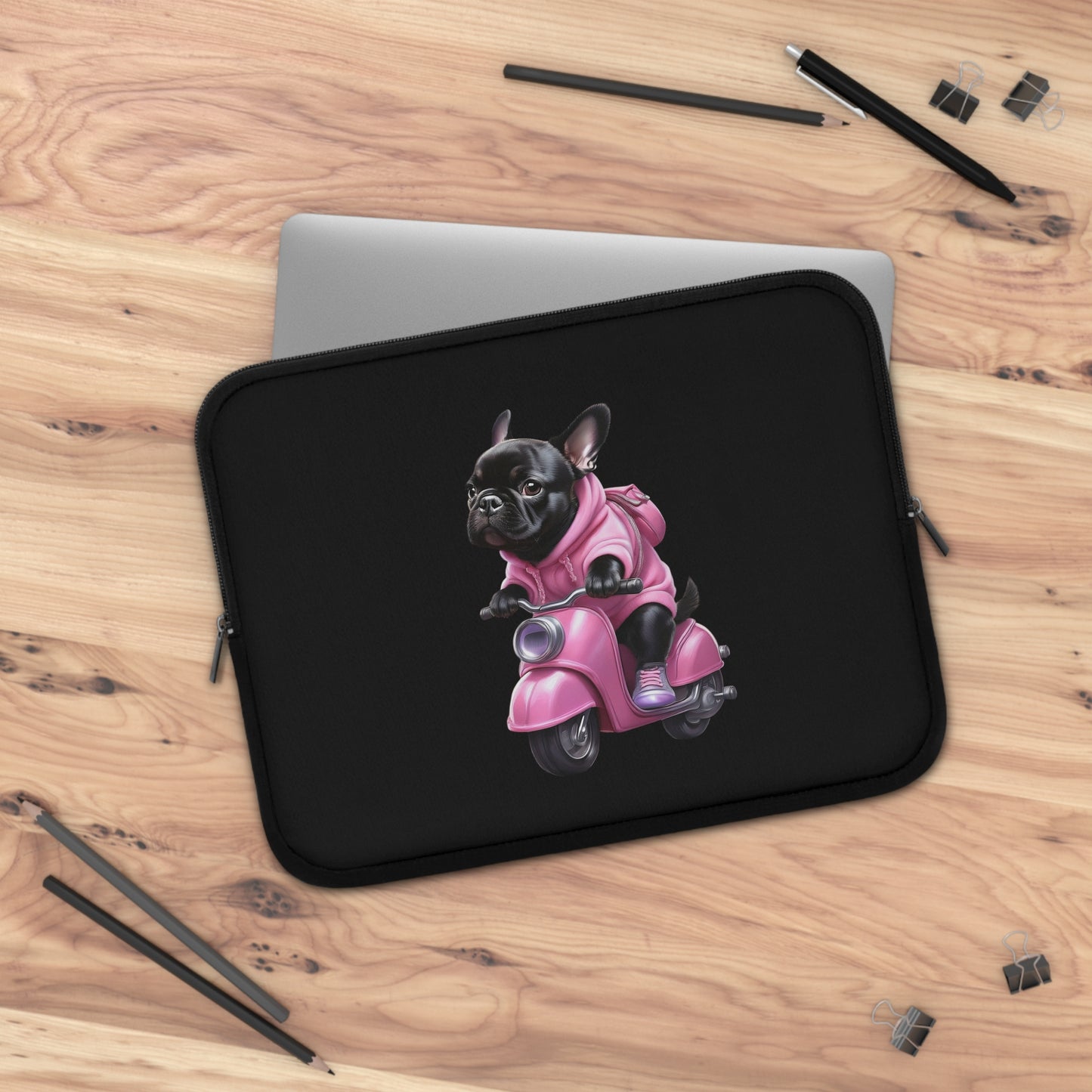 Cute French Bulldog Laptop Sleeve, Unique Pet Lover Gift, Tech Accessories, Dog Themed Sleeve, Birthday Present, Stylish Protection