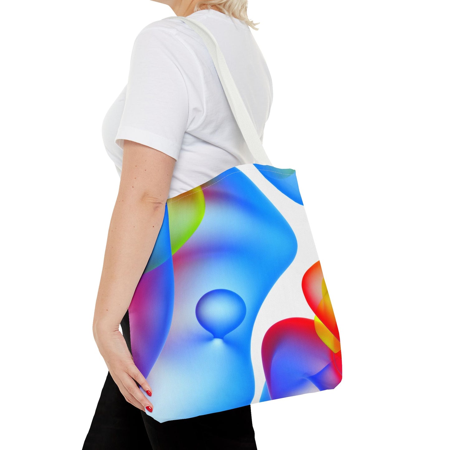 Vibrant Abstract Tote Bag, Colorful Beach Bag, Reusable Grocery Tote, Stylish Everyday Bag, Gift for Art Lovers