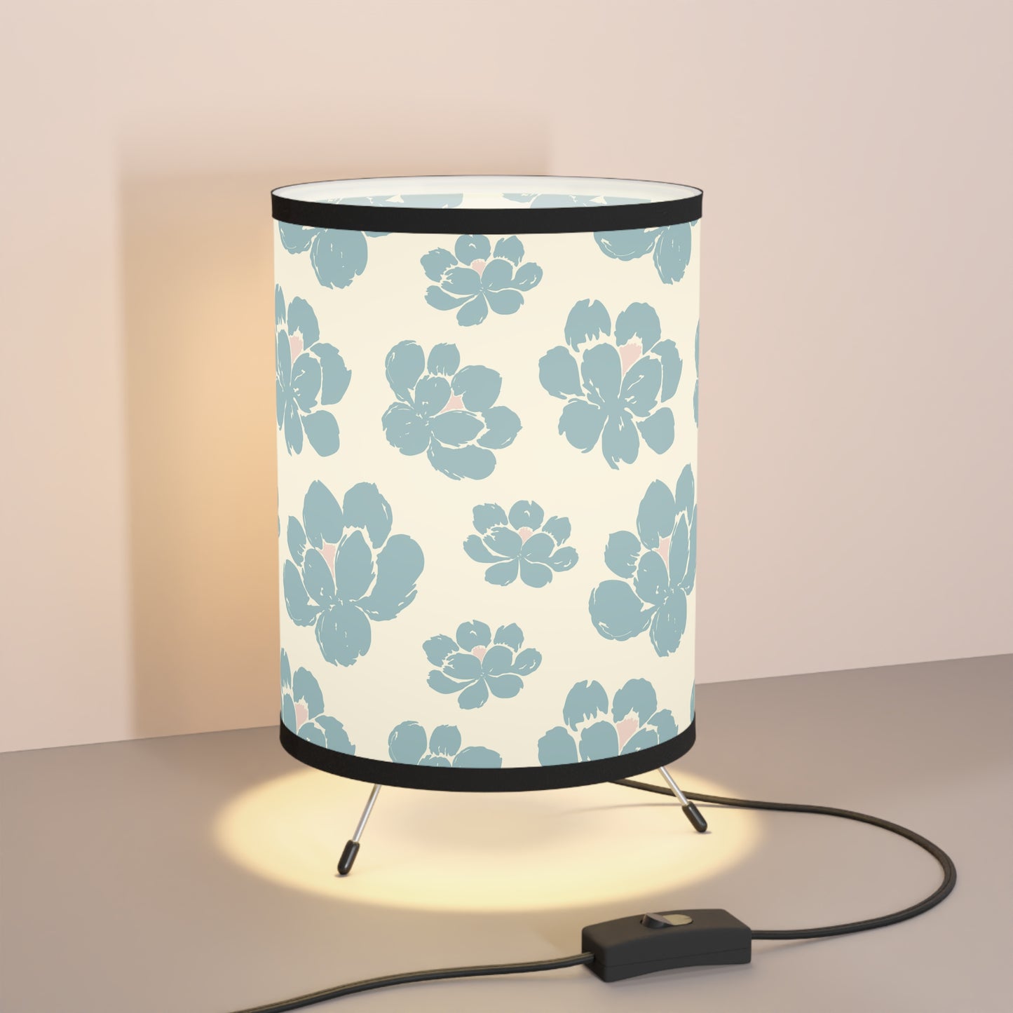 Tripod Lamp with High-Res Printed Shade, US\CA plug