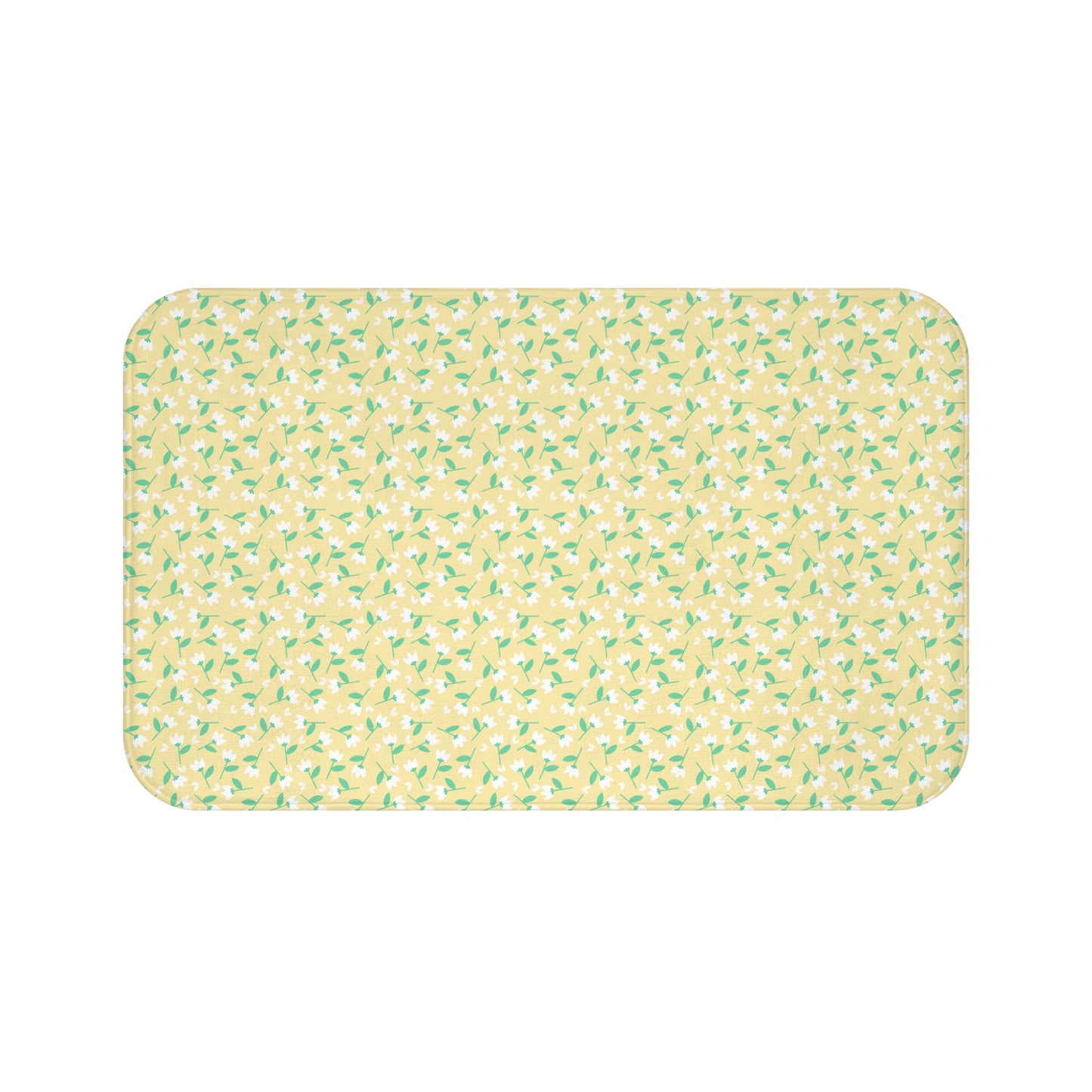 Sunny Floral Bath Mat, Vibrant Bathroom Decor, Non-Slip Mat, Home Gift, Spring Vibes, Eco-Friendly Mat