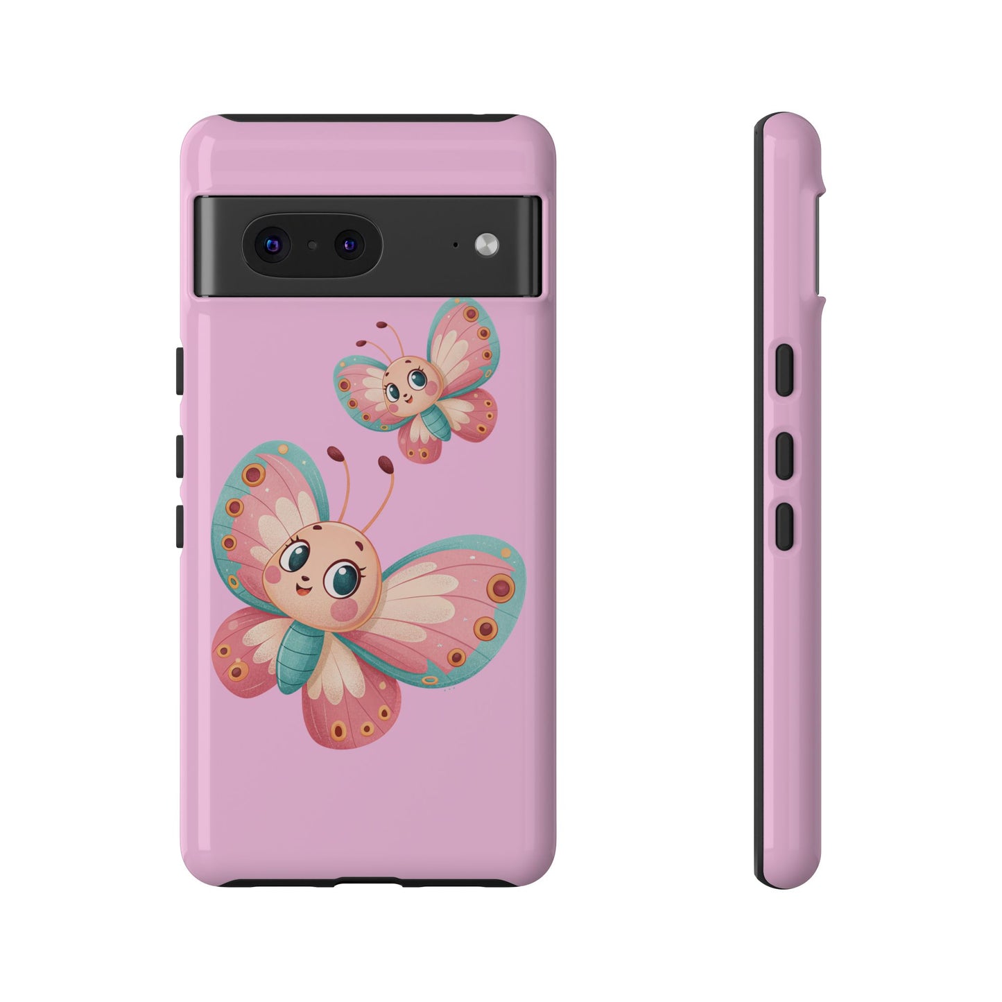 Cute Butterfly Phone Case, Tough Phone Cover, Girly Phone Accessory, Unique Gift for Her, Kids Phone Case, Floral Design Case