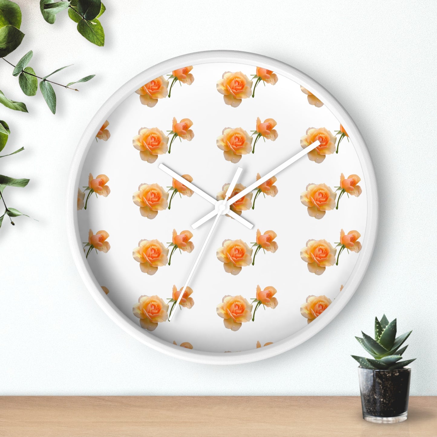 Charming Floral Wall Clock - Perfect for Home Decor, Gift for Her