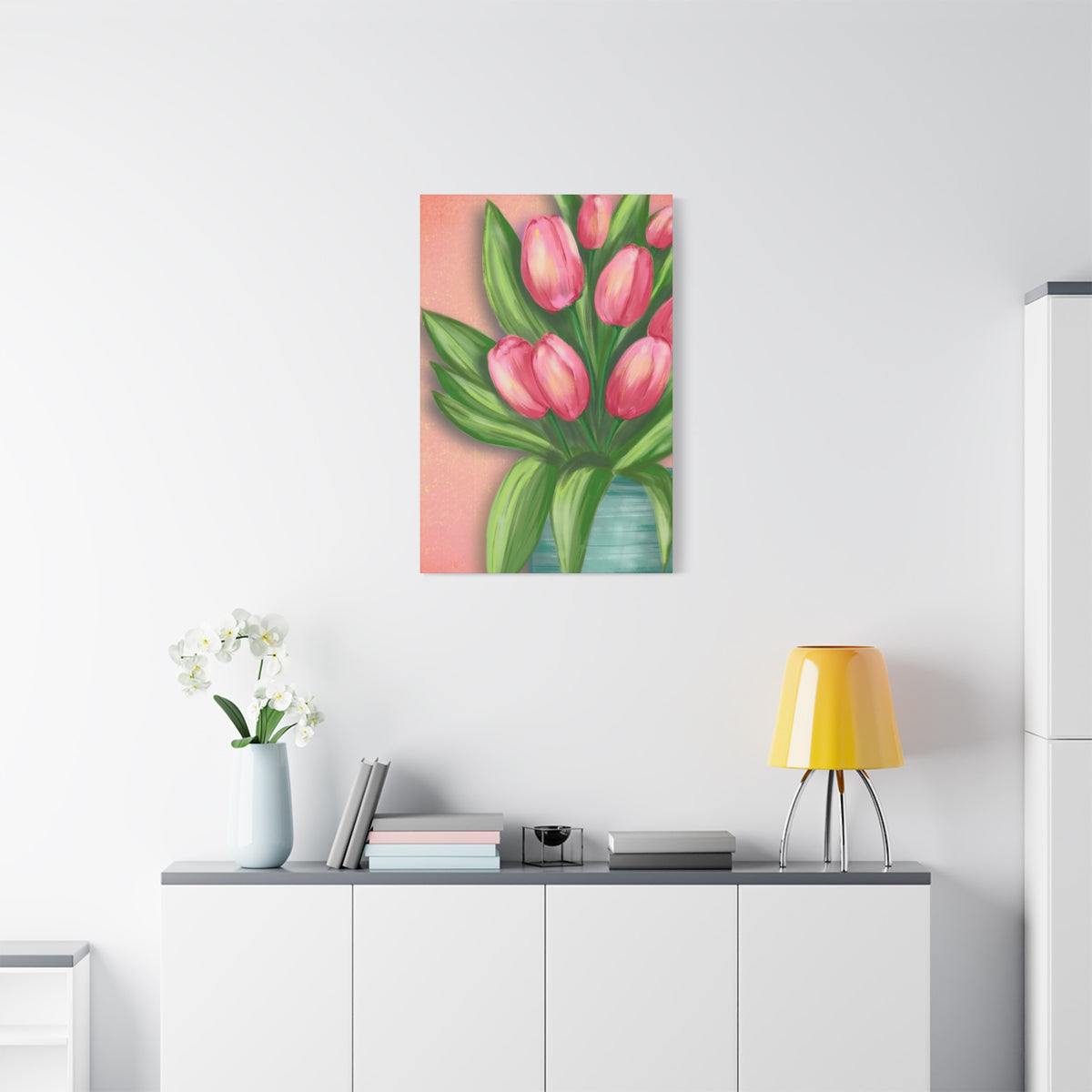 Matte Canvas, Stretched, 1.25" Tulips